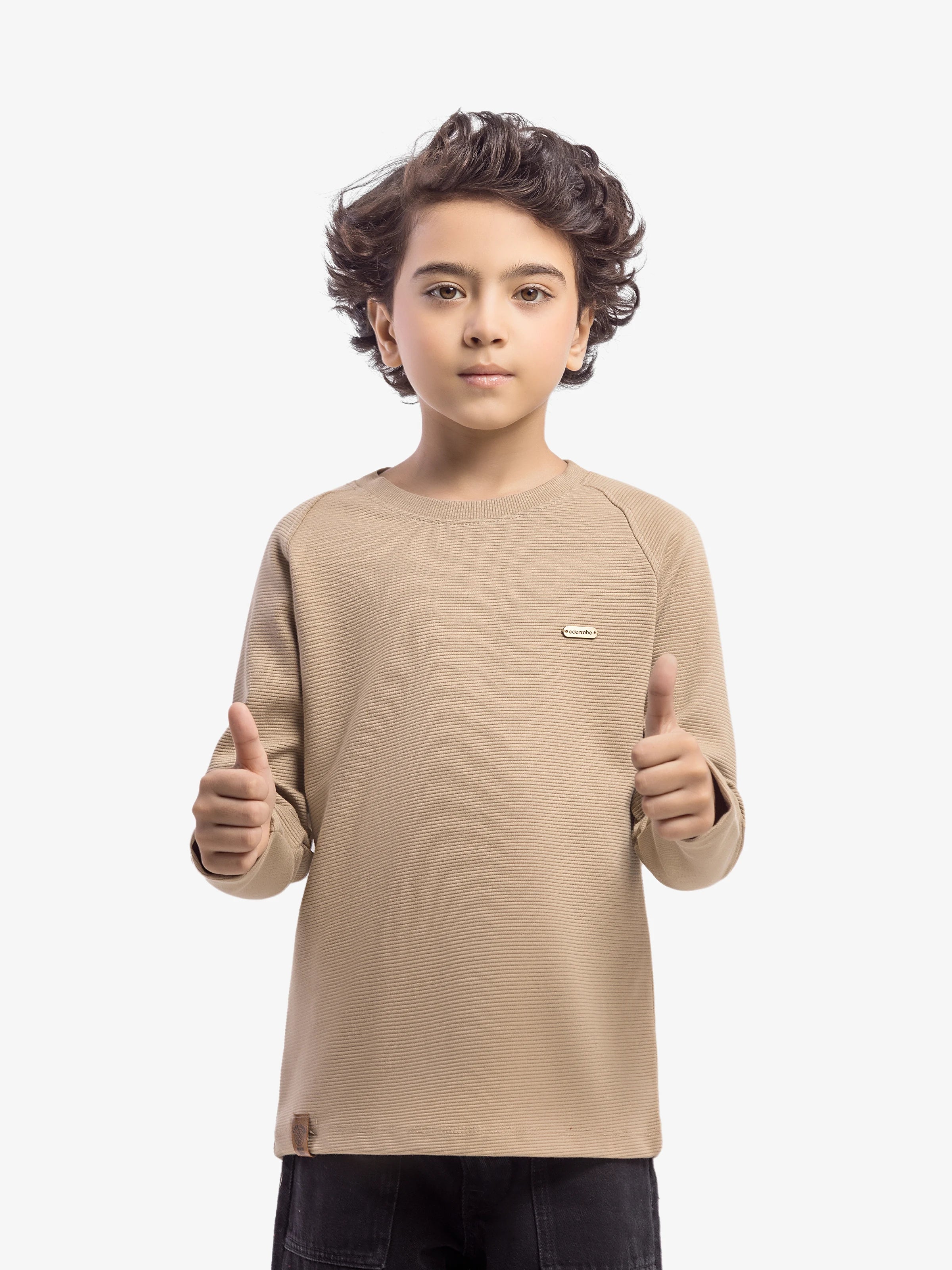 Boy's Beige Sweatshirt - EBTSS5-003