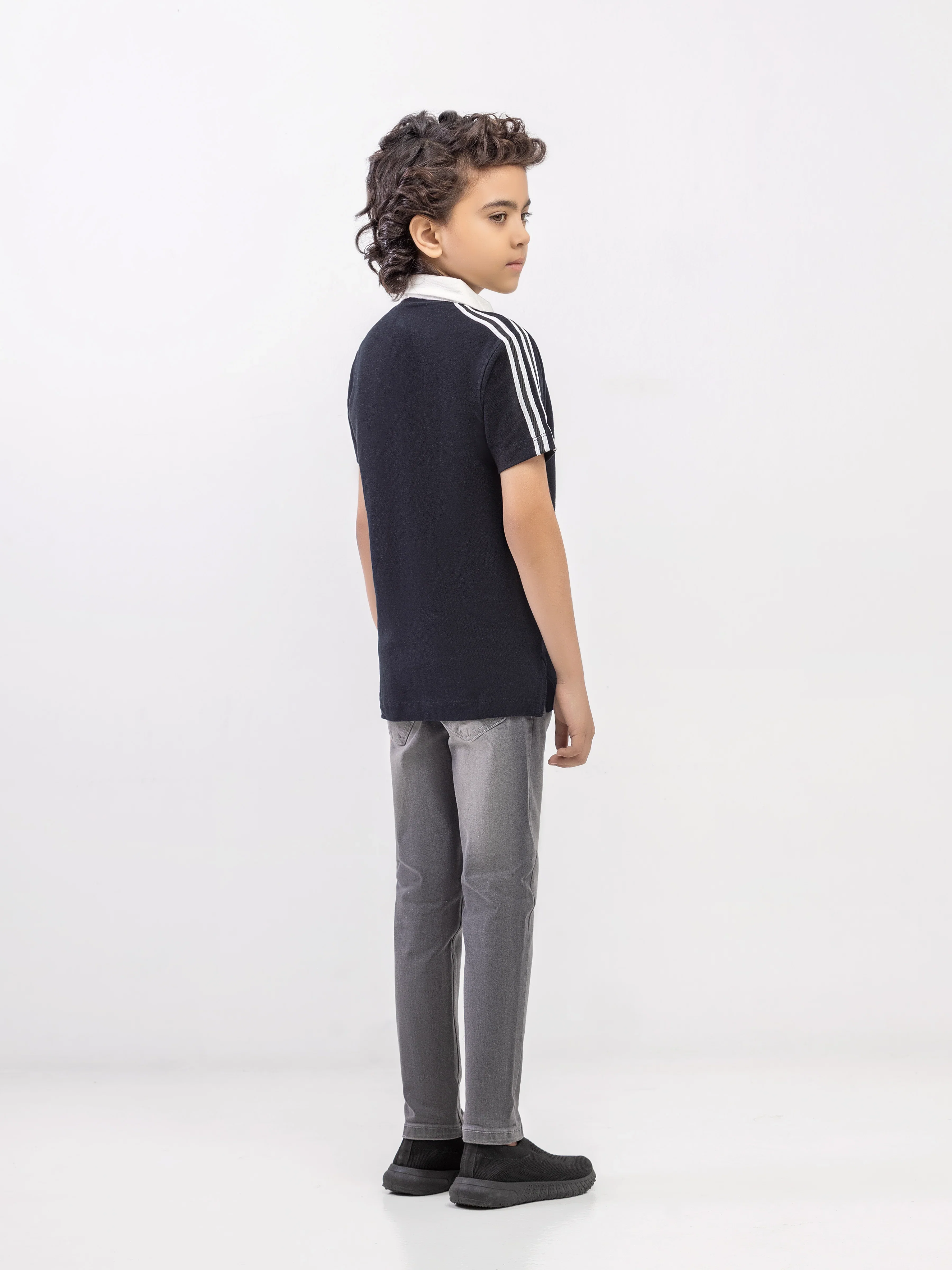 Boy's Black Polo Shirt - EBTPS5-028 - Image 5