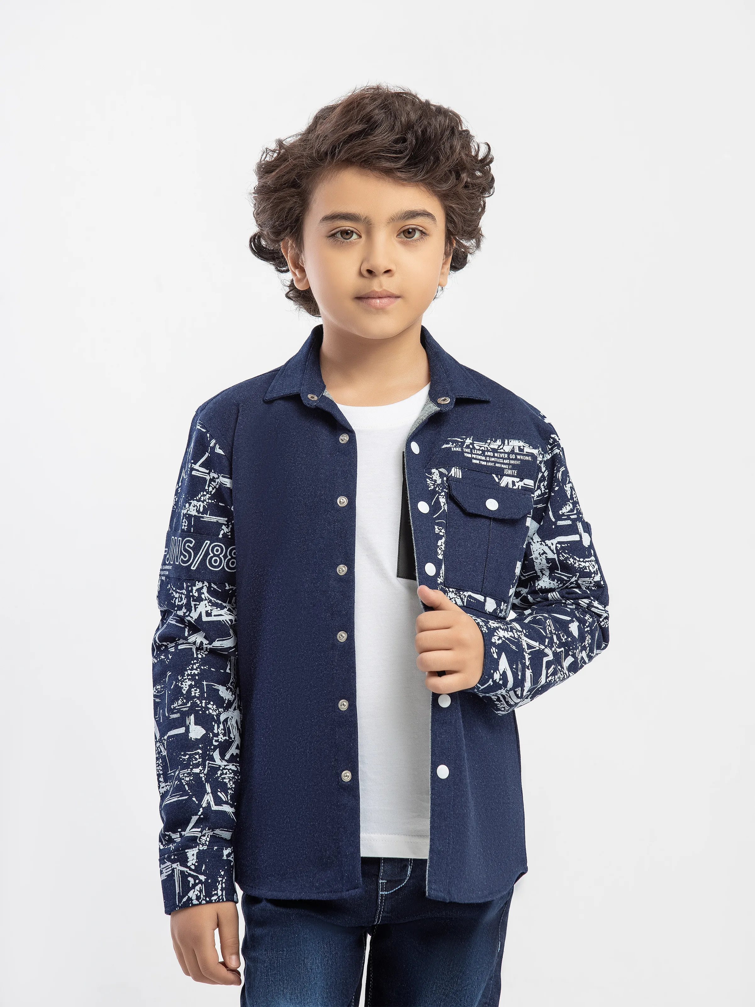 Boy's Blue Shacket - EBTJS5-001