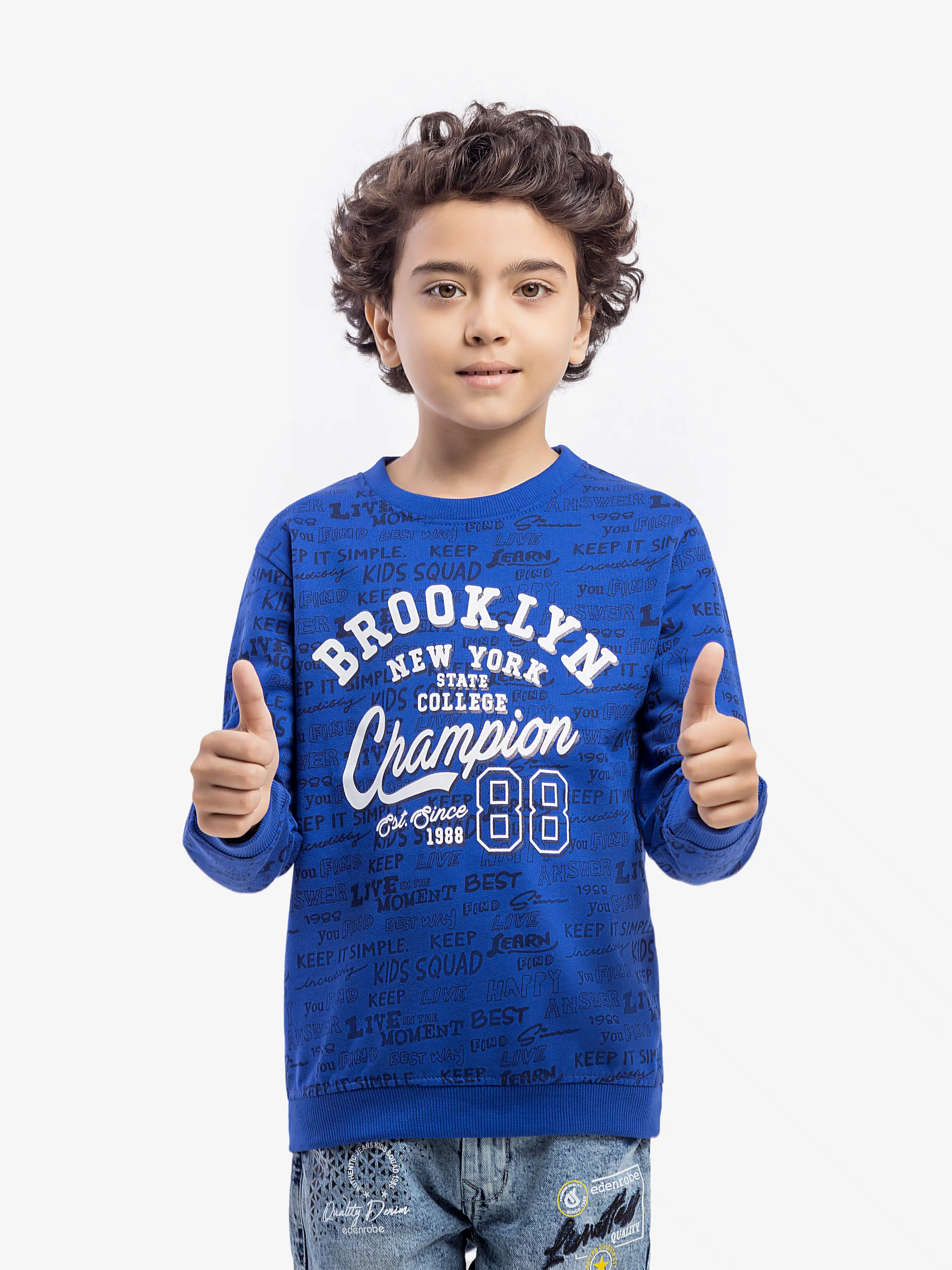 Boy's Electric Blue Sweatshirt - EBTSS5-021
