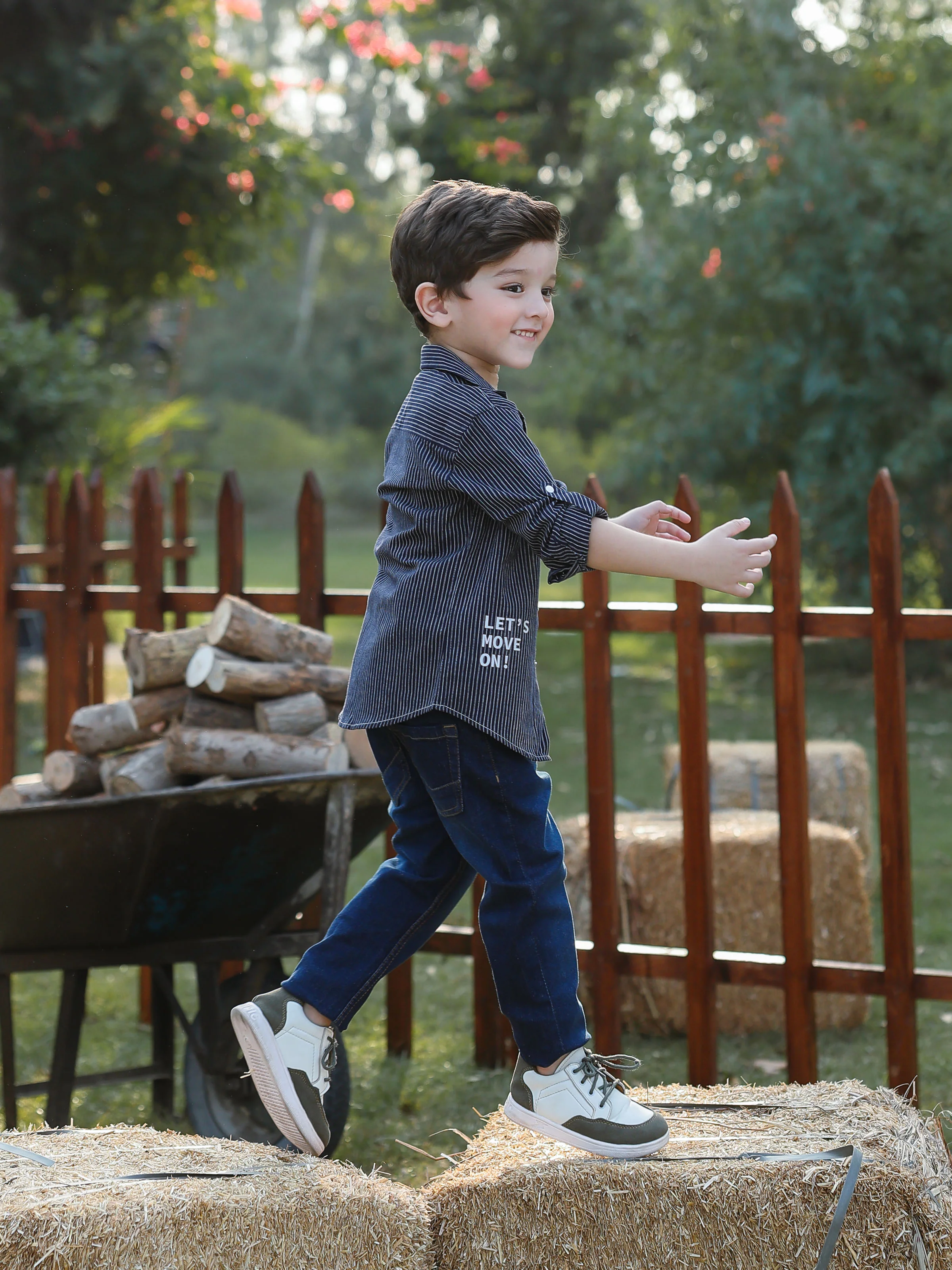 Boy's Navy Blue Shirt & Tank Top- EBTS5-27641-2P - Image 5