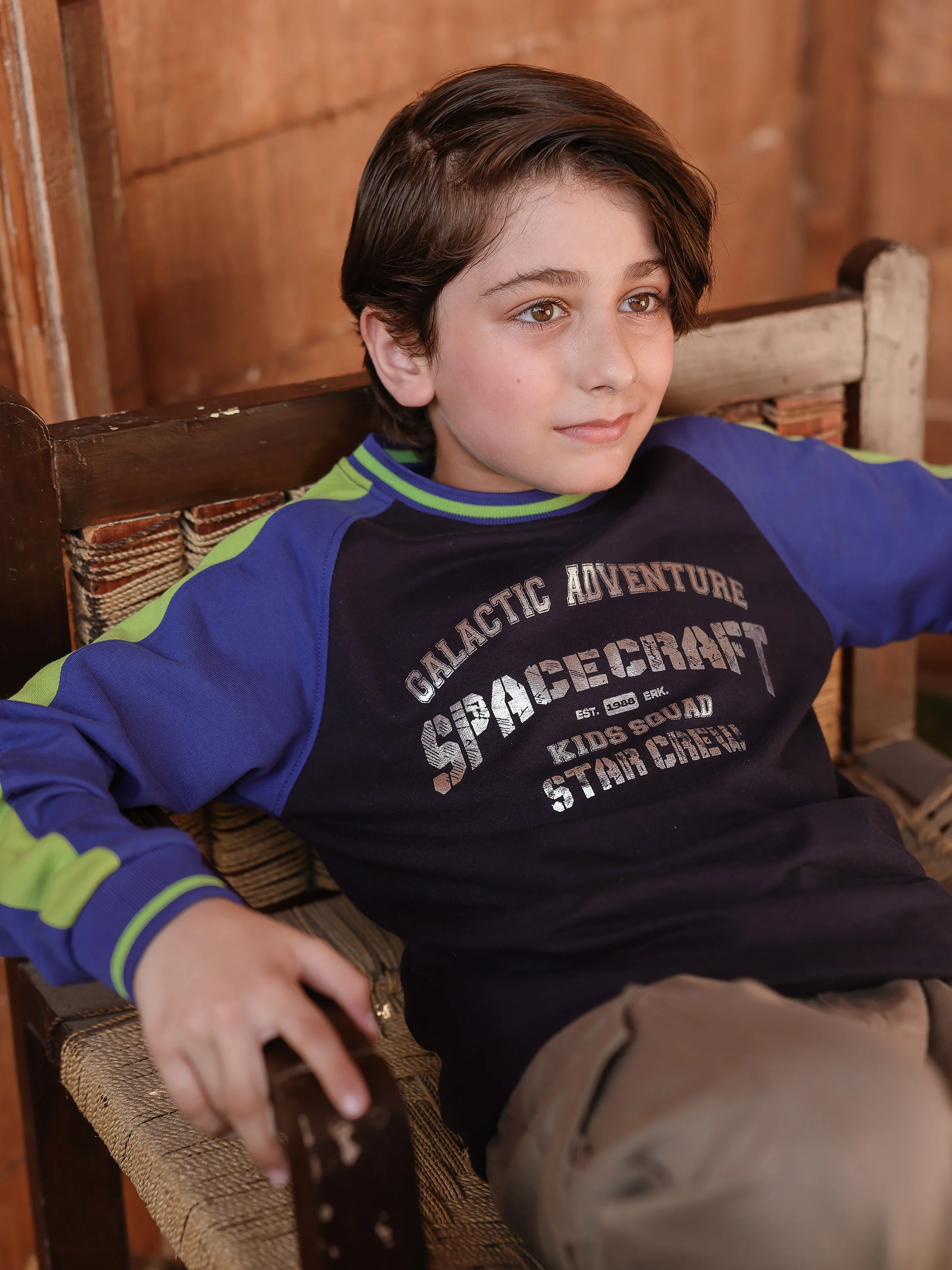 Boy's Navy Blue Sweatshirt - EBTSS5-012 - Image 2