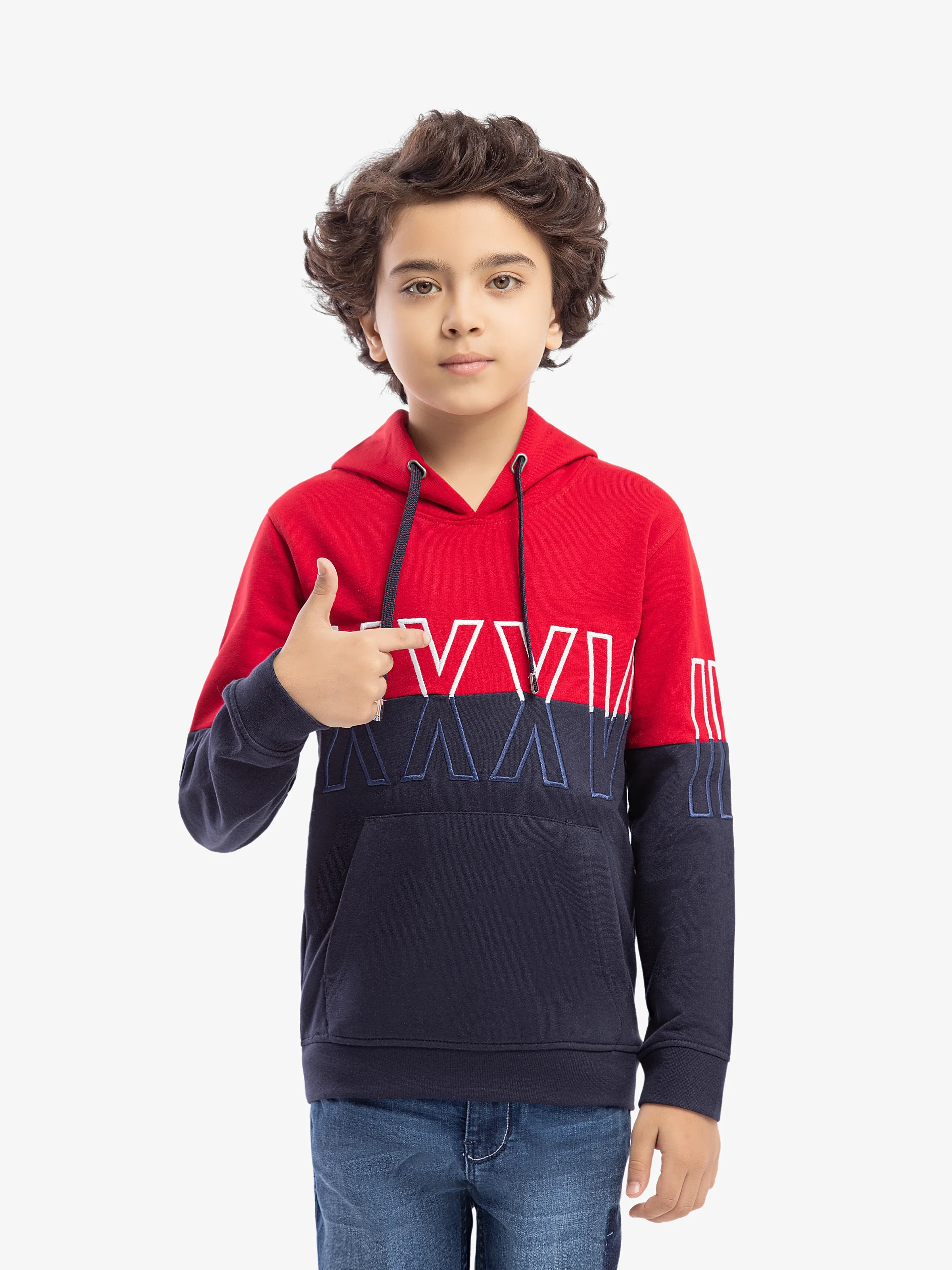 Boy's Red & Navy Hoodie - EBTH5-013
