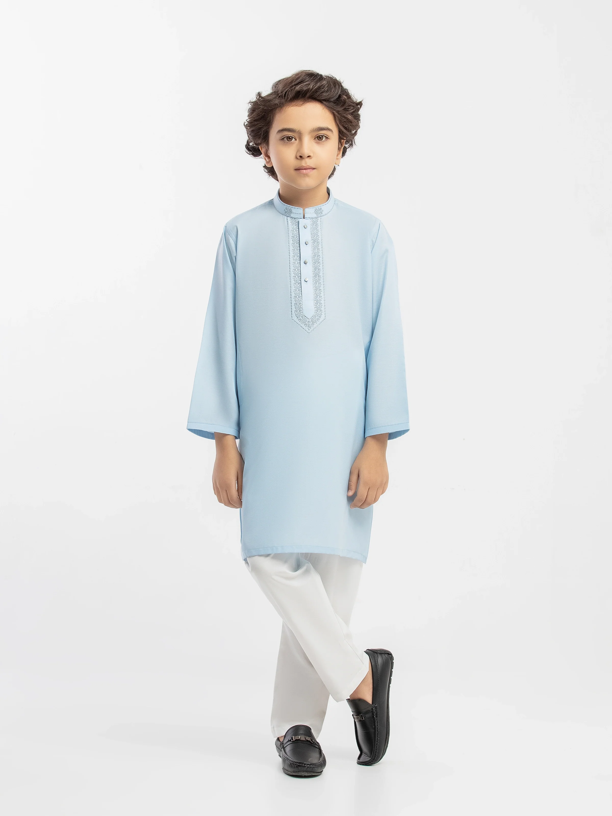 Boy's Sky Blue Kurta - EBTK5-4061