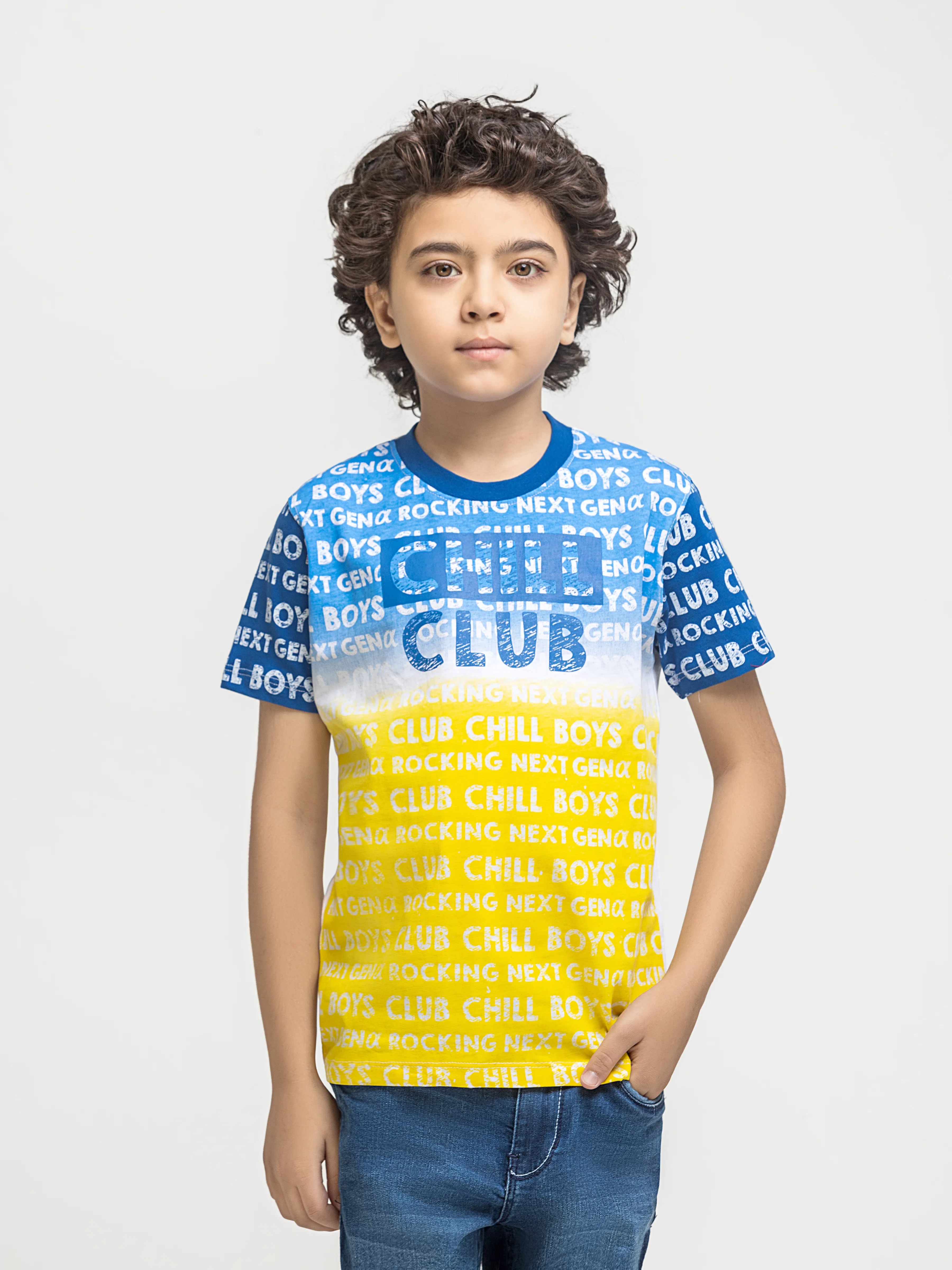 Boy's White Multi T-Shirt - EBTTS6-019