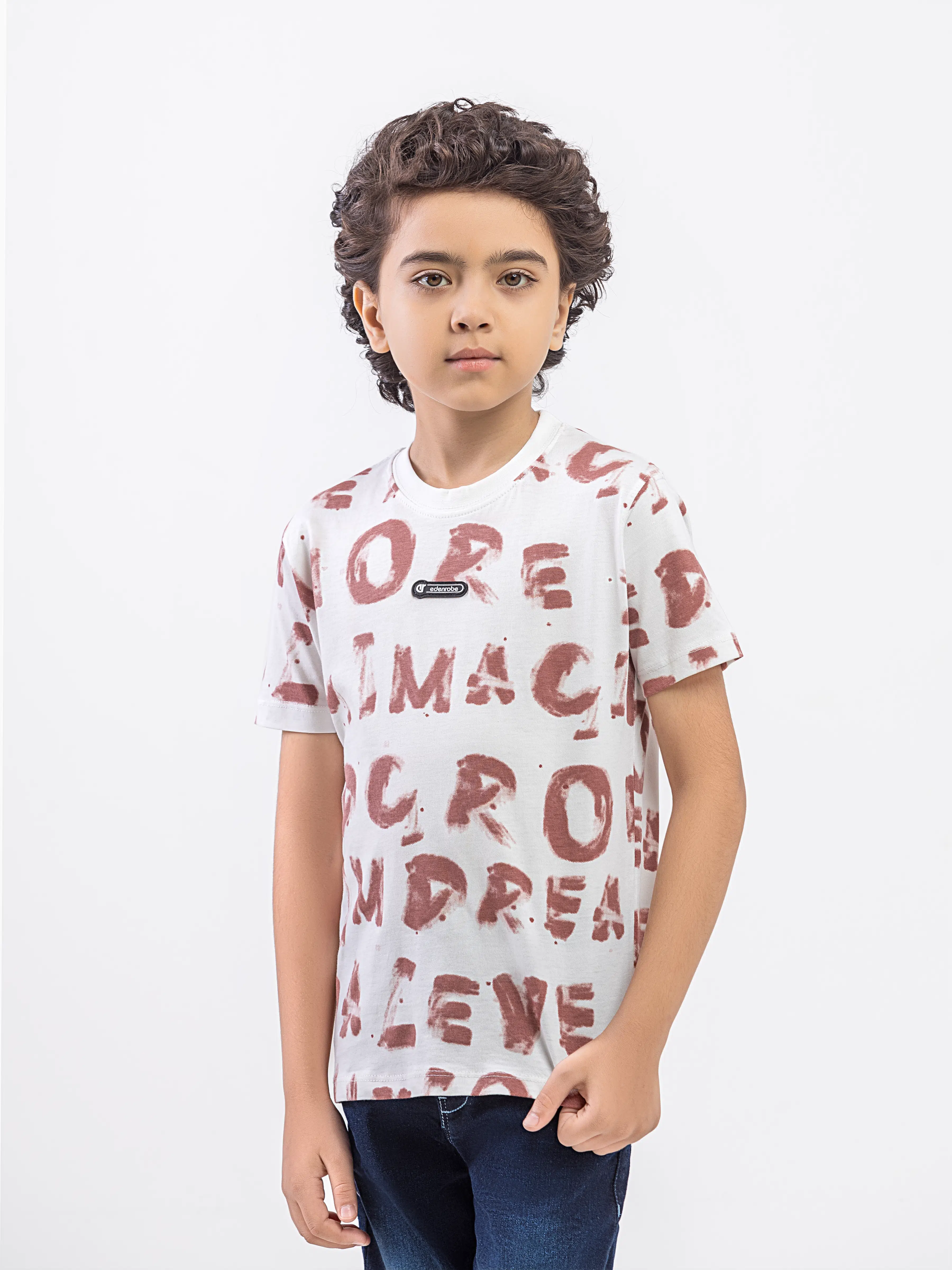 Boy's White T-Shirt - EBTTS6-039