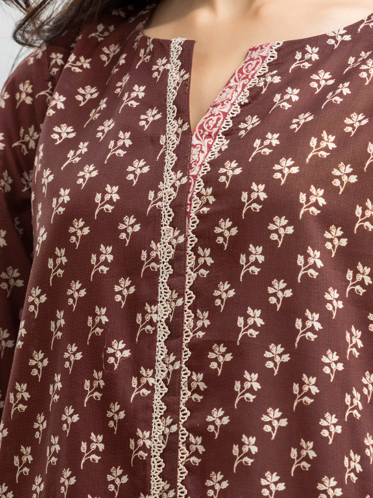 Unstitched Printed Viscose Shirt Dupatta - EWU24A4-29189SD - Image 5