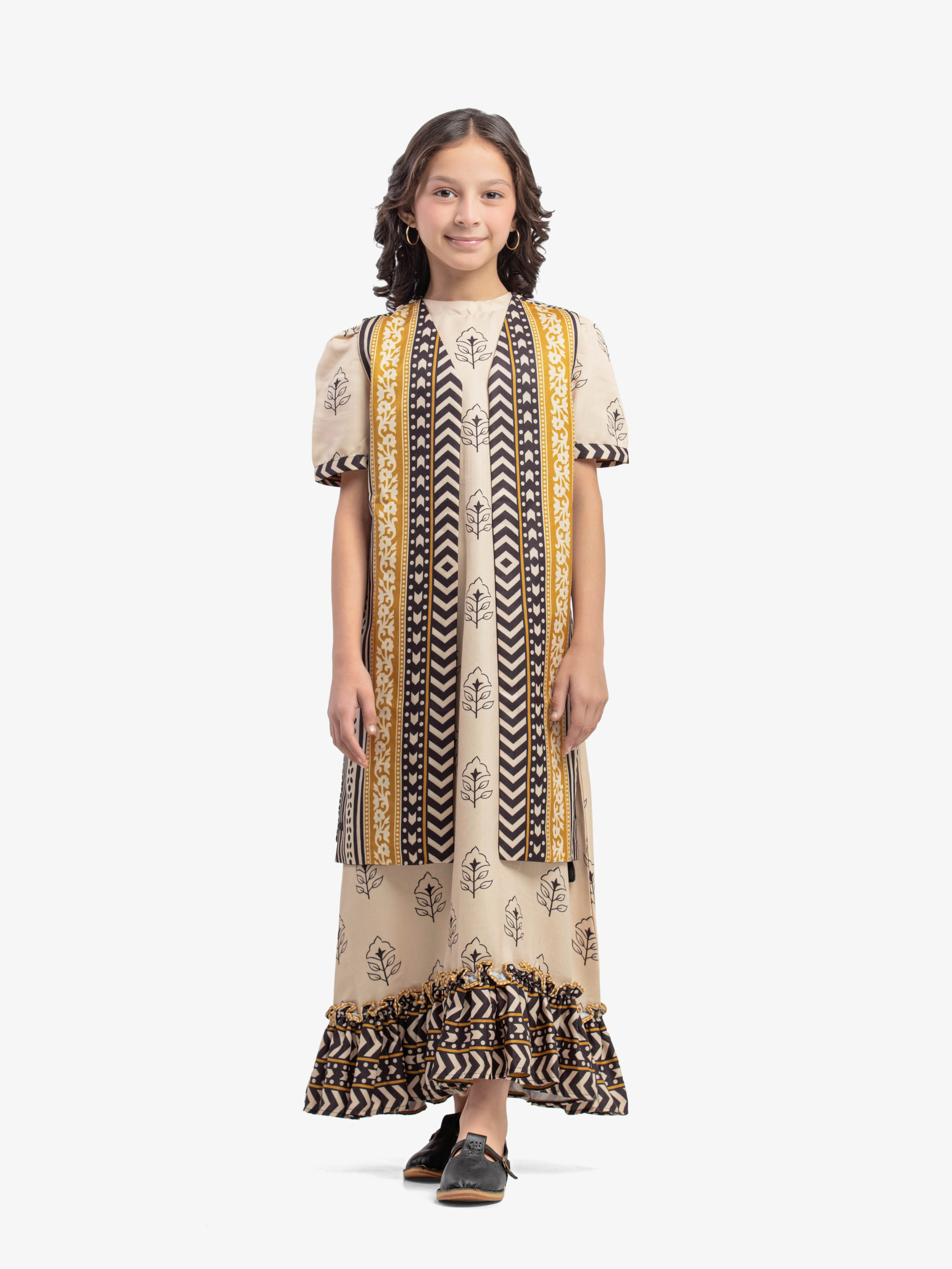 Girl's Beige Multi Pret - EGTKP5-70811S