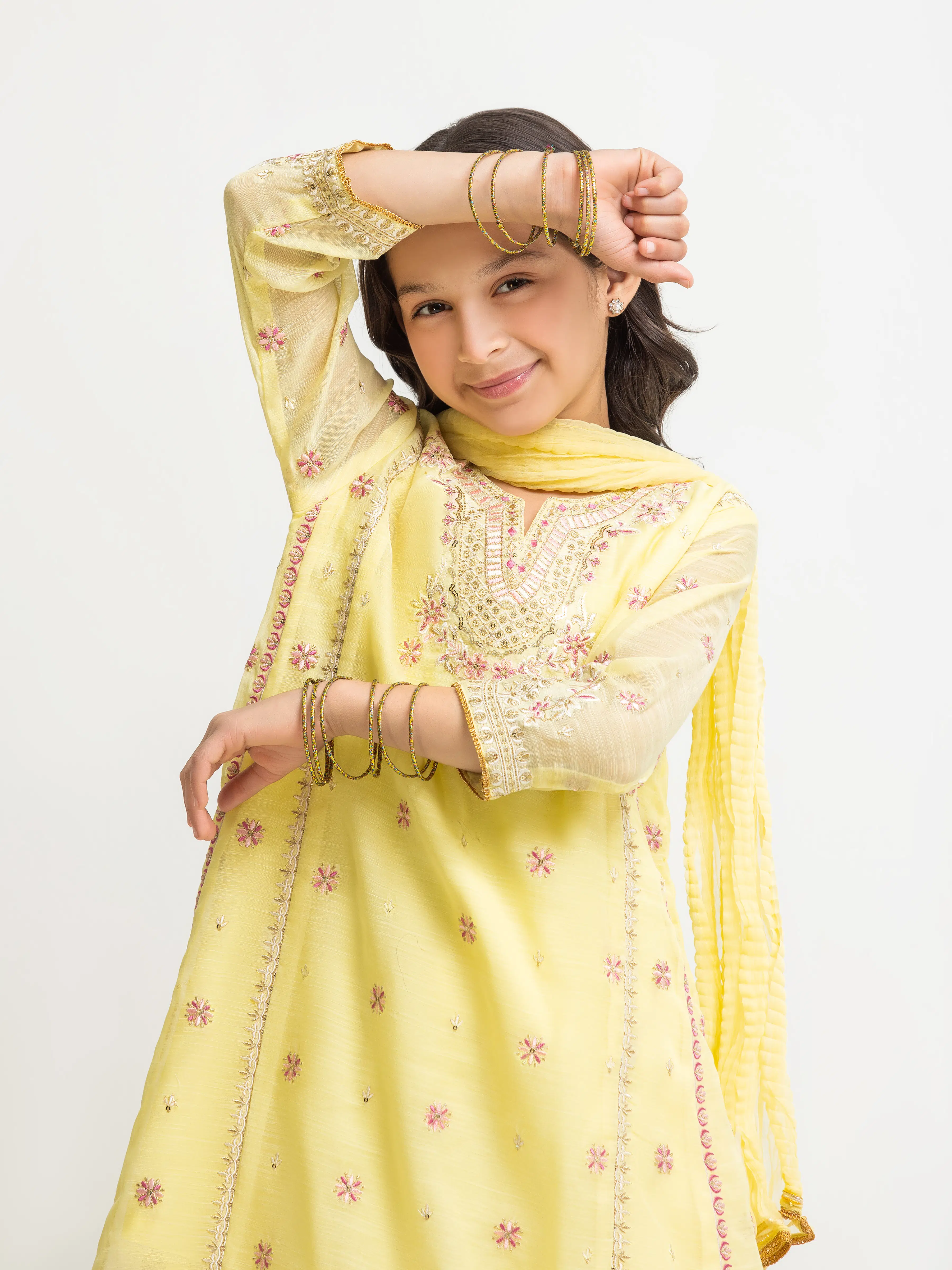 Girl's Light Yellow Pret - EGTPLED5-50089-3P - Image 2