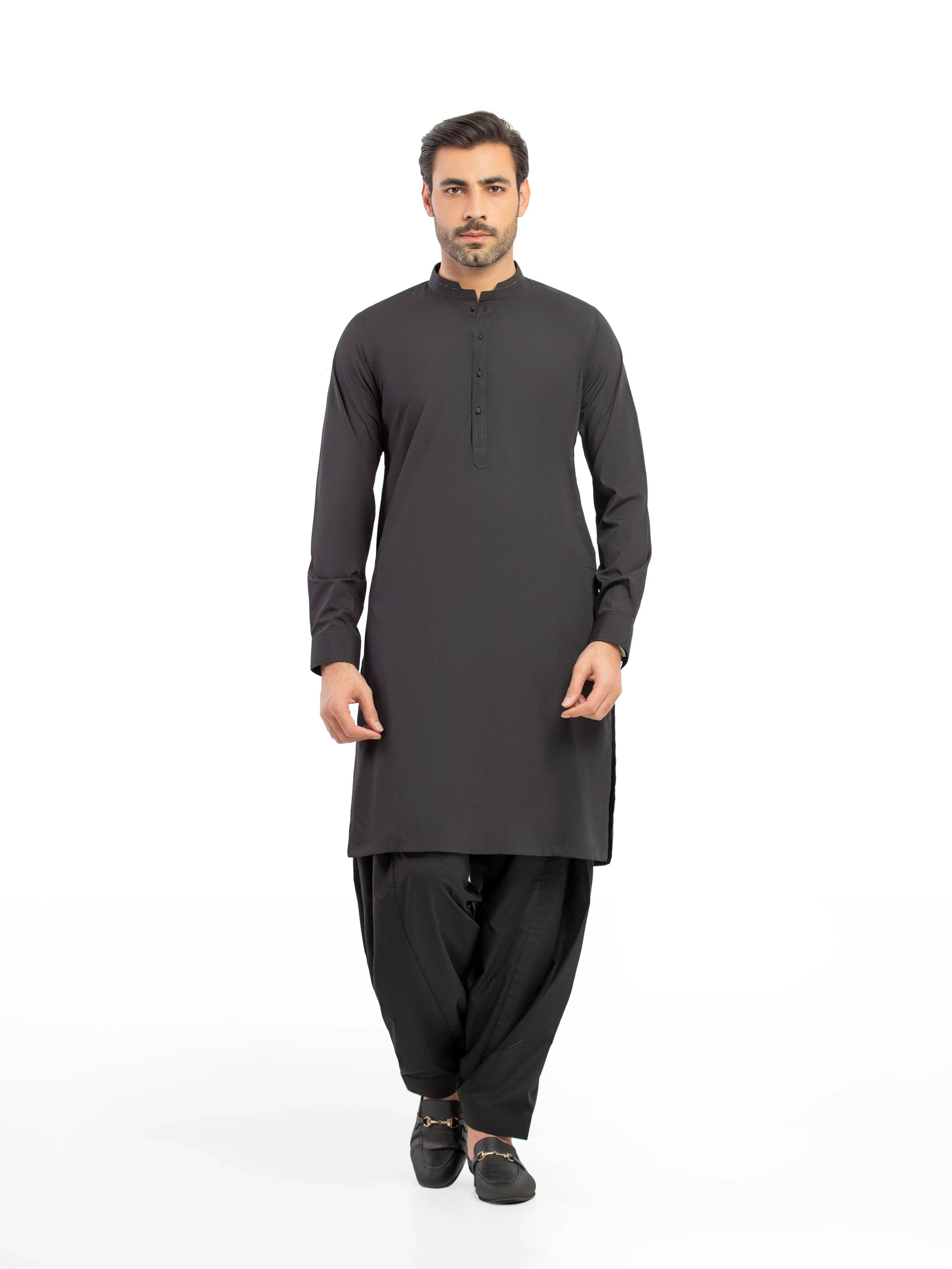 Men's Black Shalwar Kameez - EMTKS5-41213
