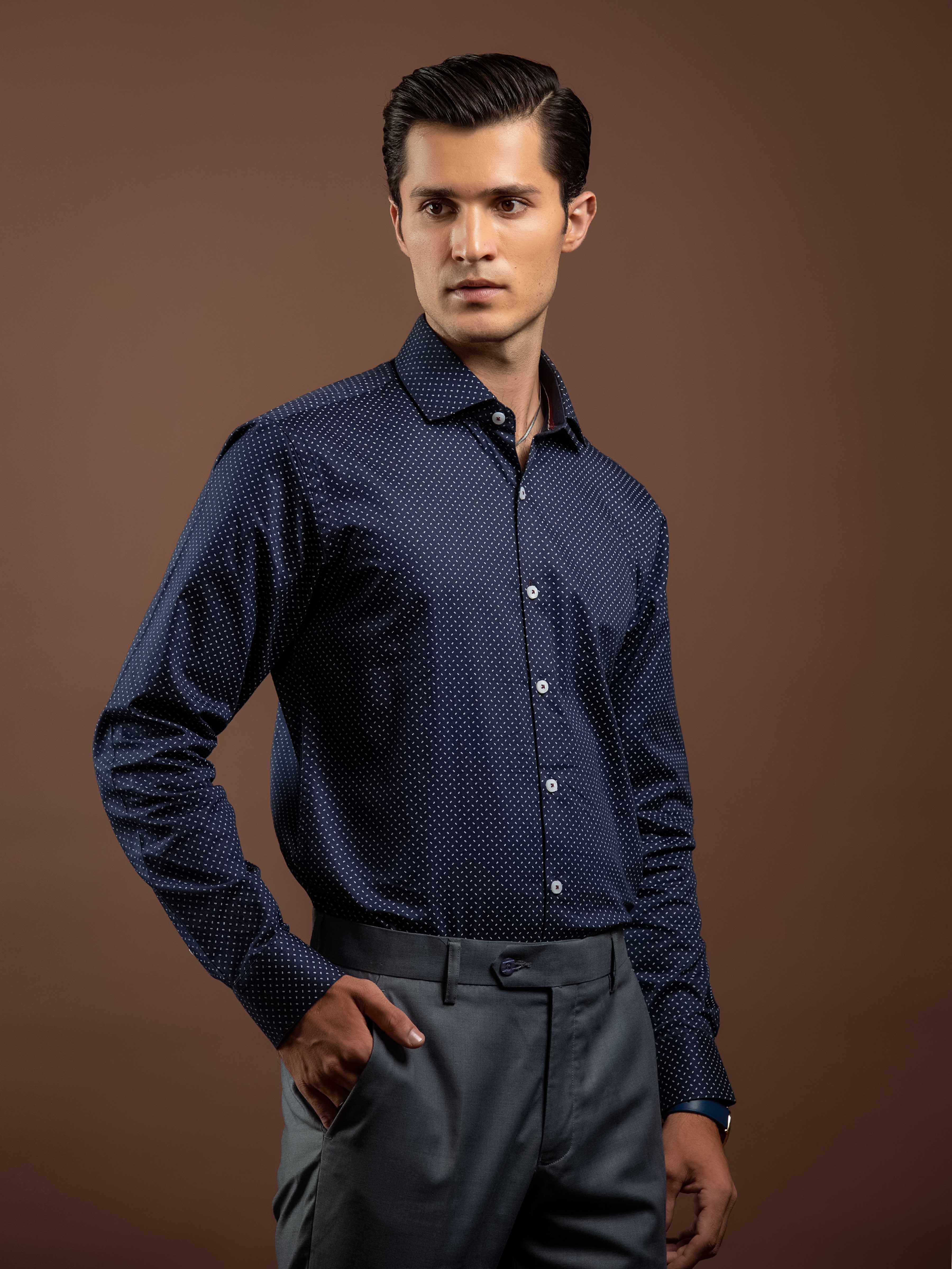 Men's Blue Shirt - EMTSI5-50842 - Image 3