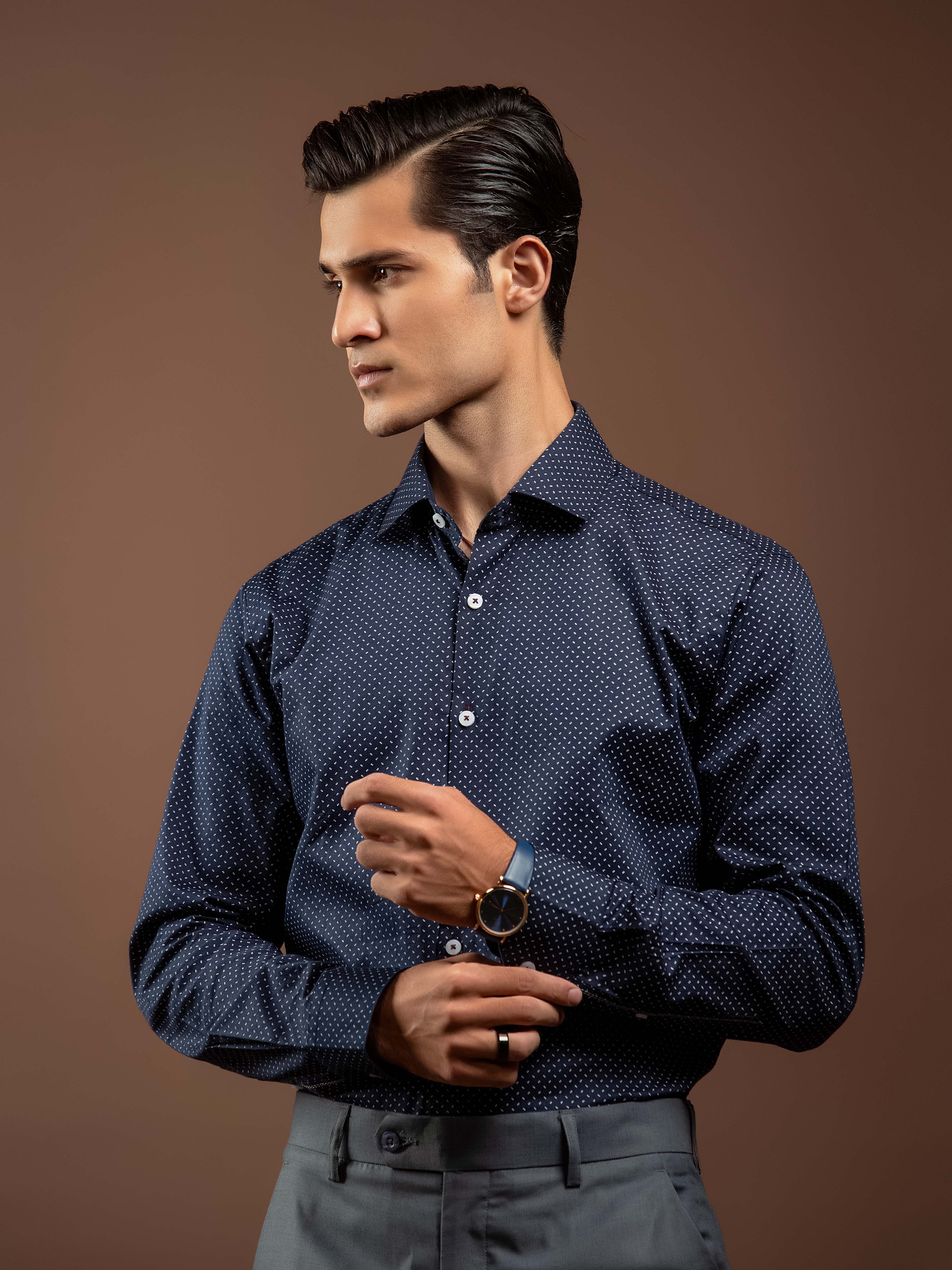 Men's Blue Shirt - EMTSI5-50842 - Image 6