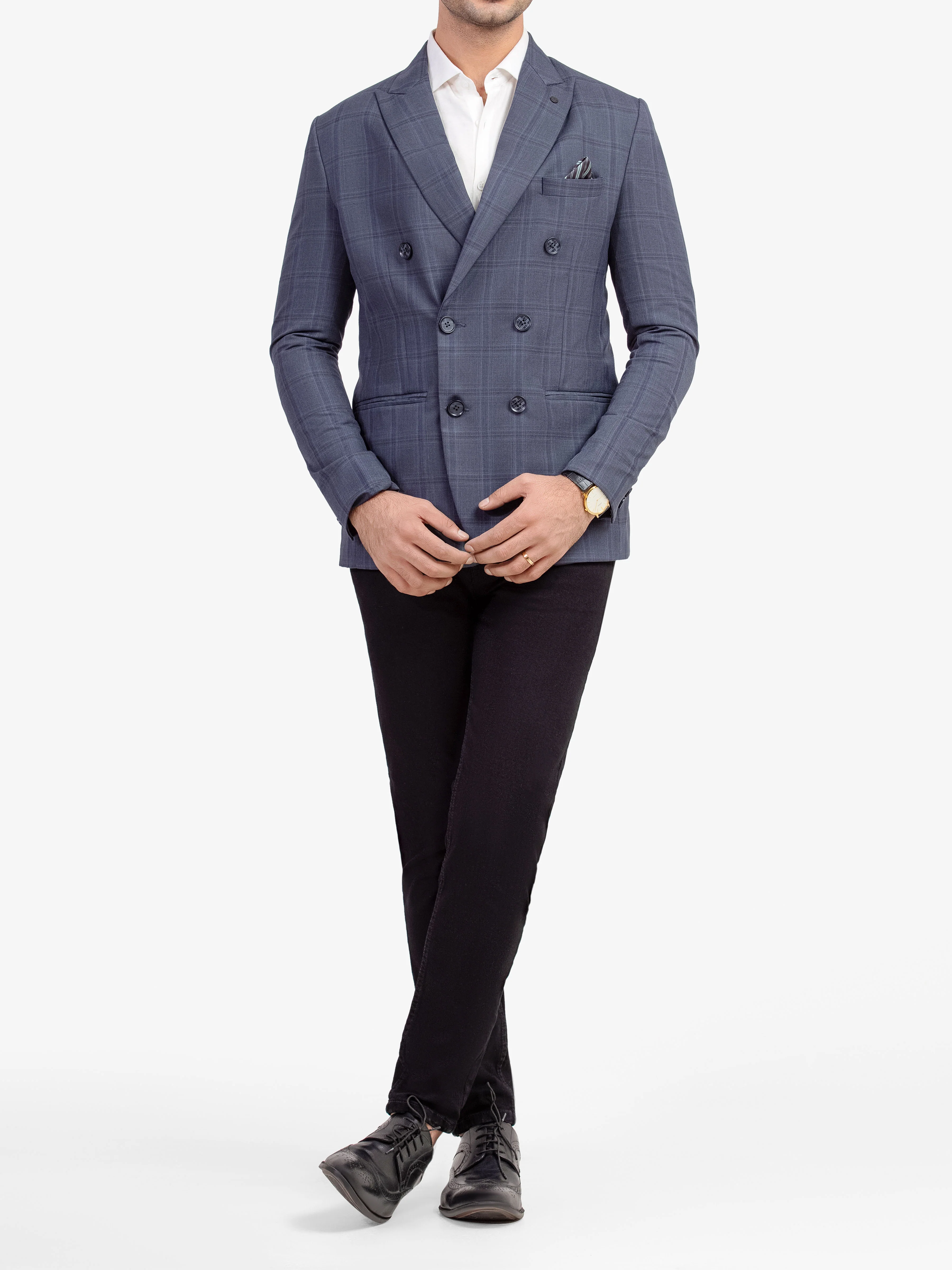 Men's Dark Grey Blazer - EMTB5-6831