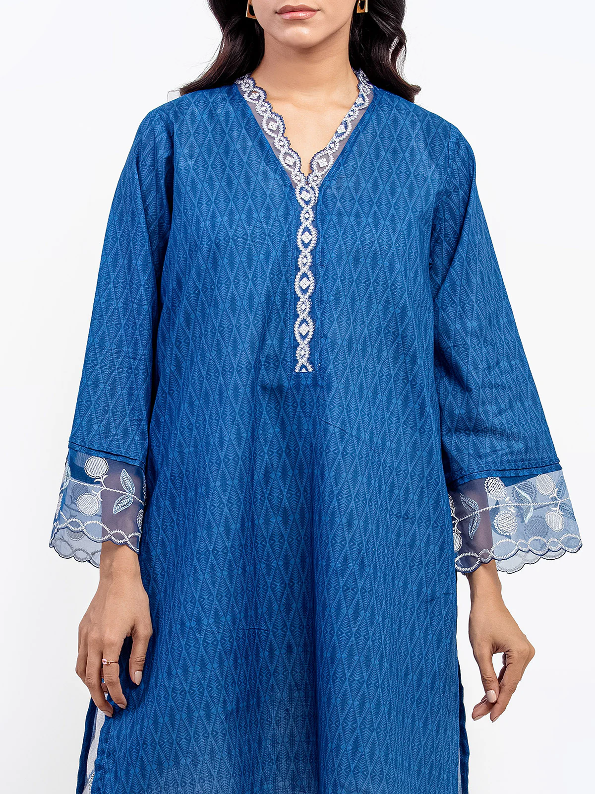 Pret Embroidered Cotton Slub Shirt - EWTKE5-81676S - Image 2