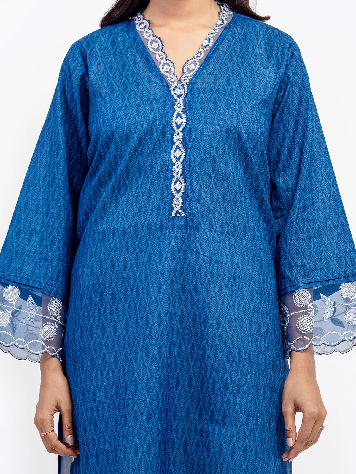 Pret Embroidered Cotton Slub Shirt - EWTKE5-81676S - Image 3