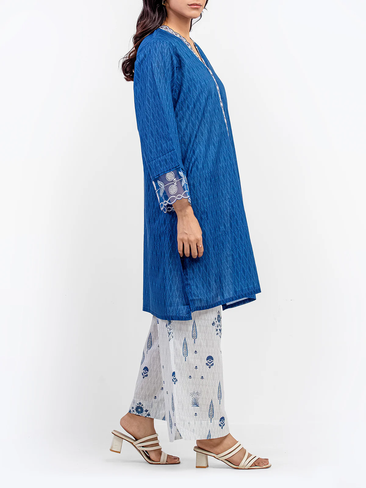Pret Embroidered Cotton Slub Shirt - EWTKE5-81676S - Image 4