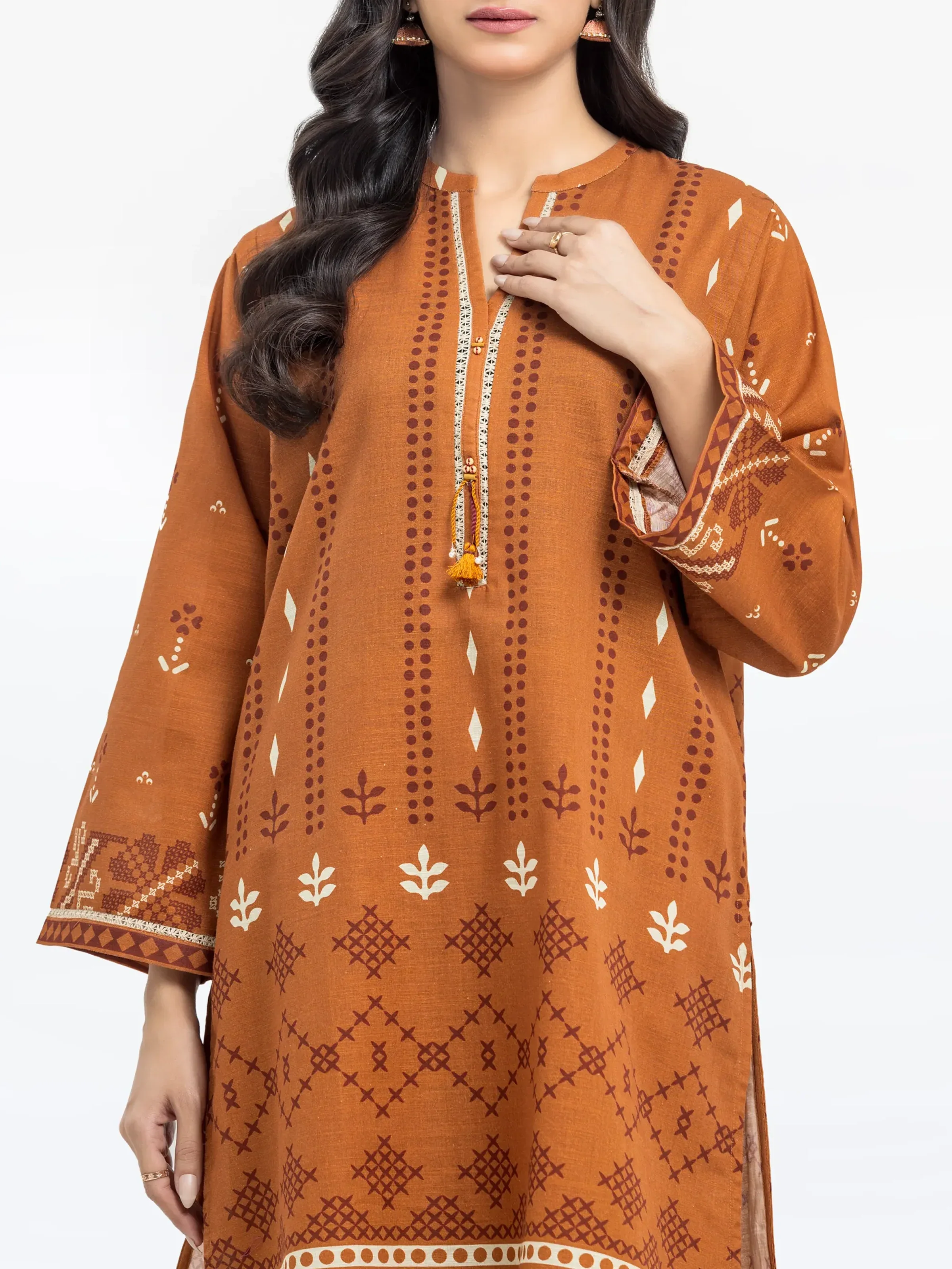Pret Printed Khaddar Shirt - EWTKP24-81406S - Image 2