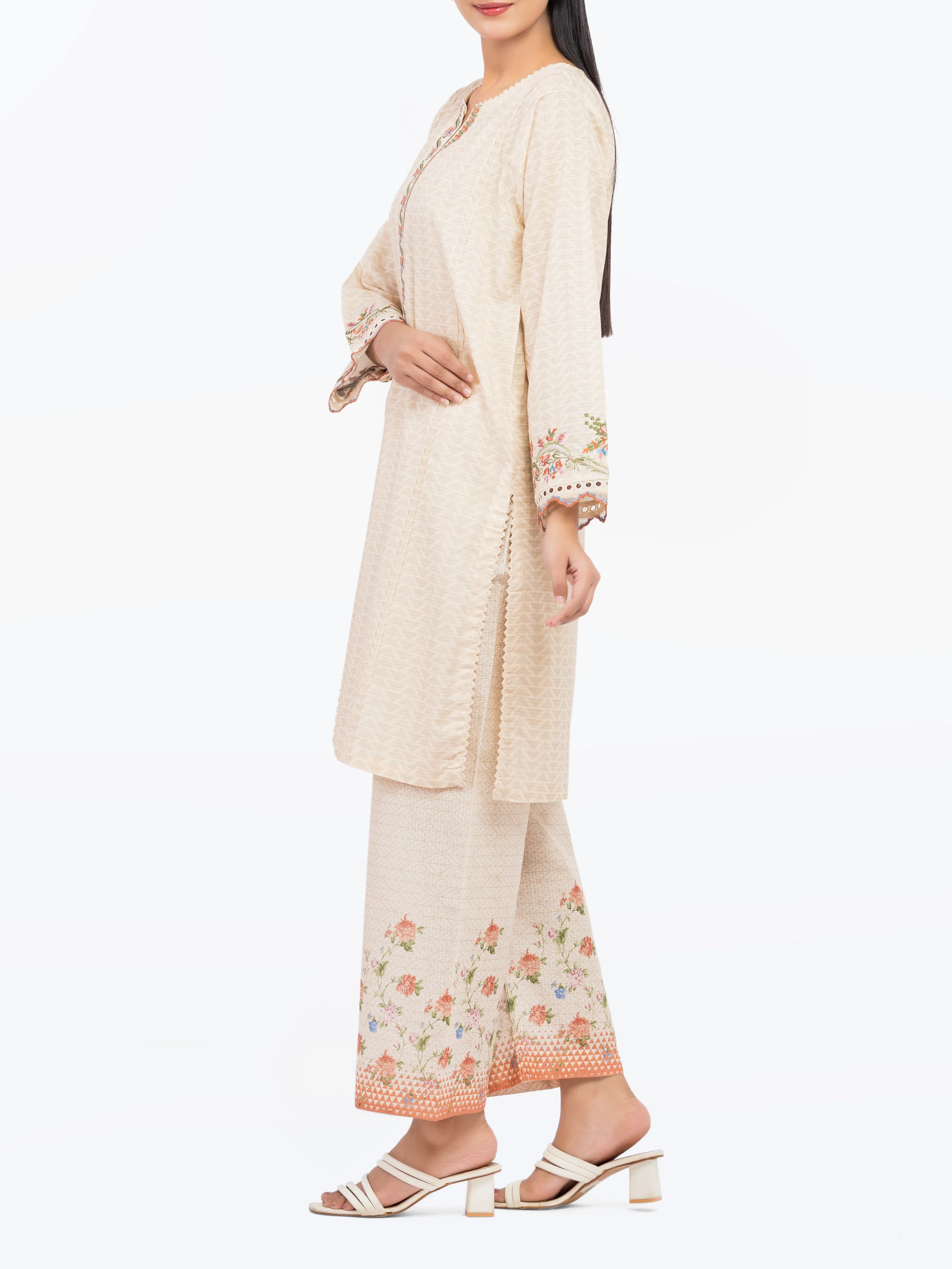 Pret Printed Lawn Slub Shirt - EWTKP5-81680S - Image 5