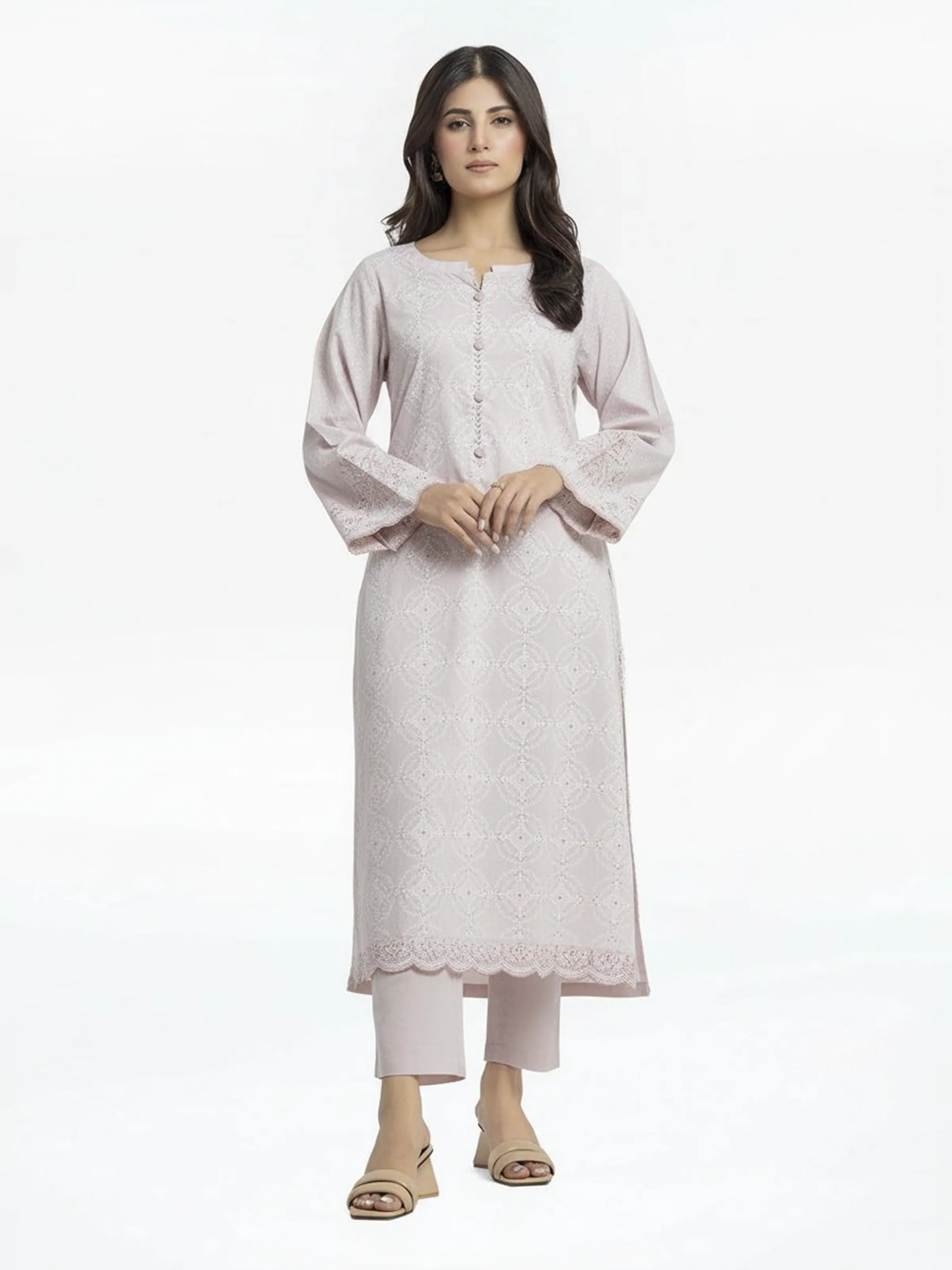 Pret Embroidered Cambric Shirt Trouser - EWTKE24-81048ST