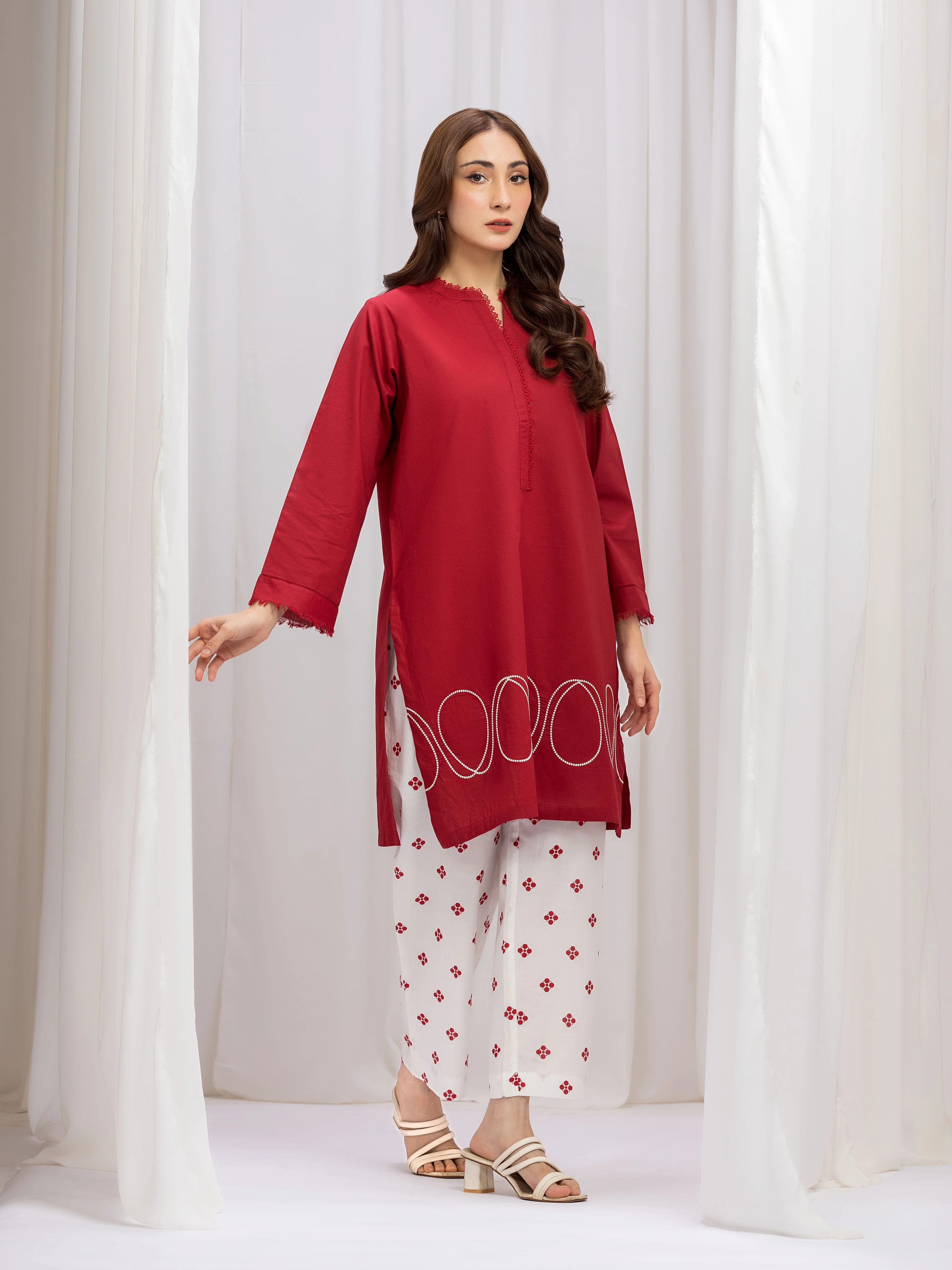 Pret Embroidered Cambric Co-Ord Set - EWTKE5-85008ST