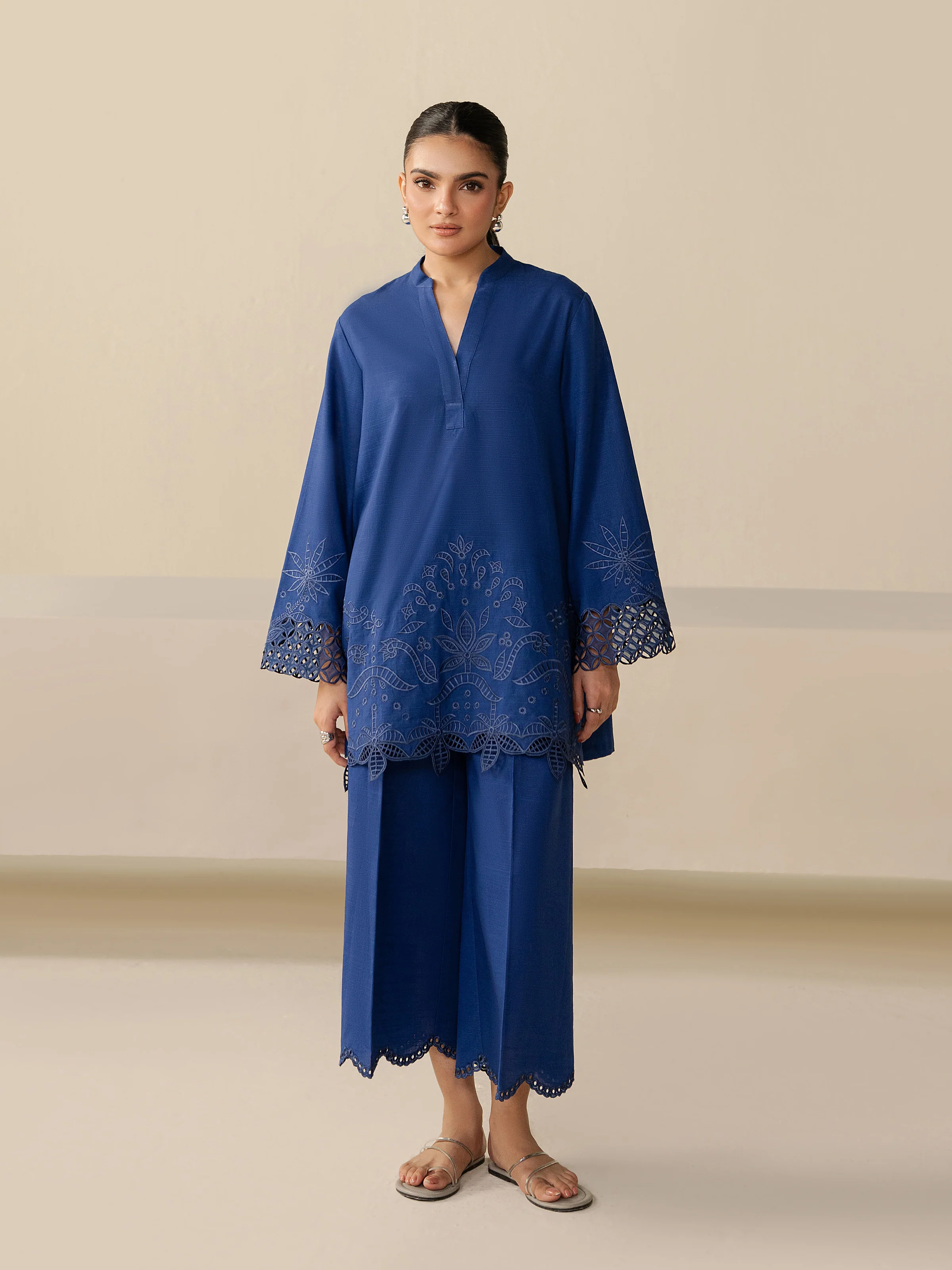 Pret Embroidered Khaddar Co-Ord Set - EWTKED5-84001ST