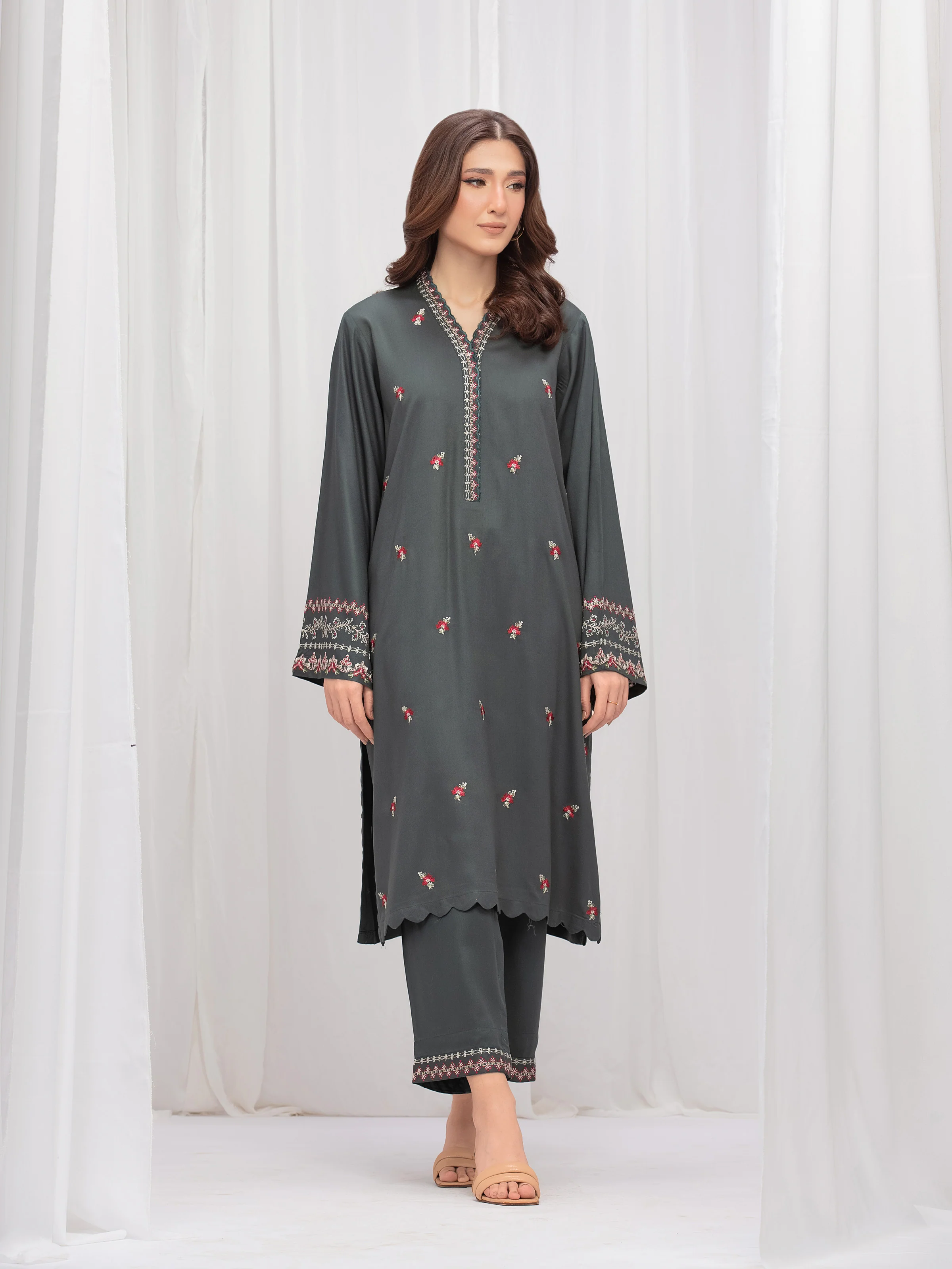 Pret Embroidered Marina Twill Viscose Co-Ord Set - EWTKE24-81542ST