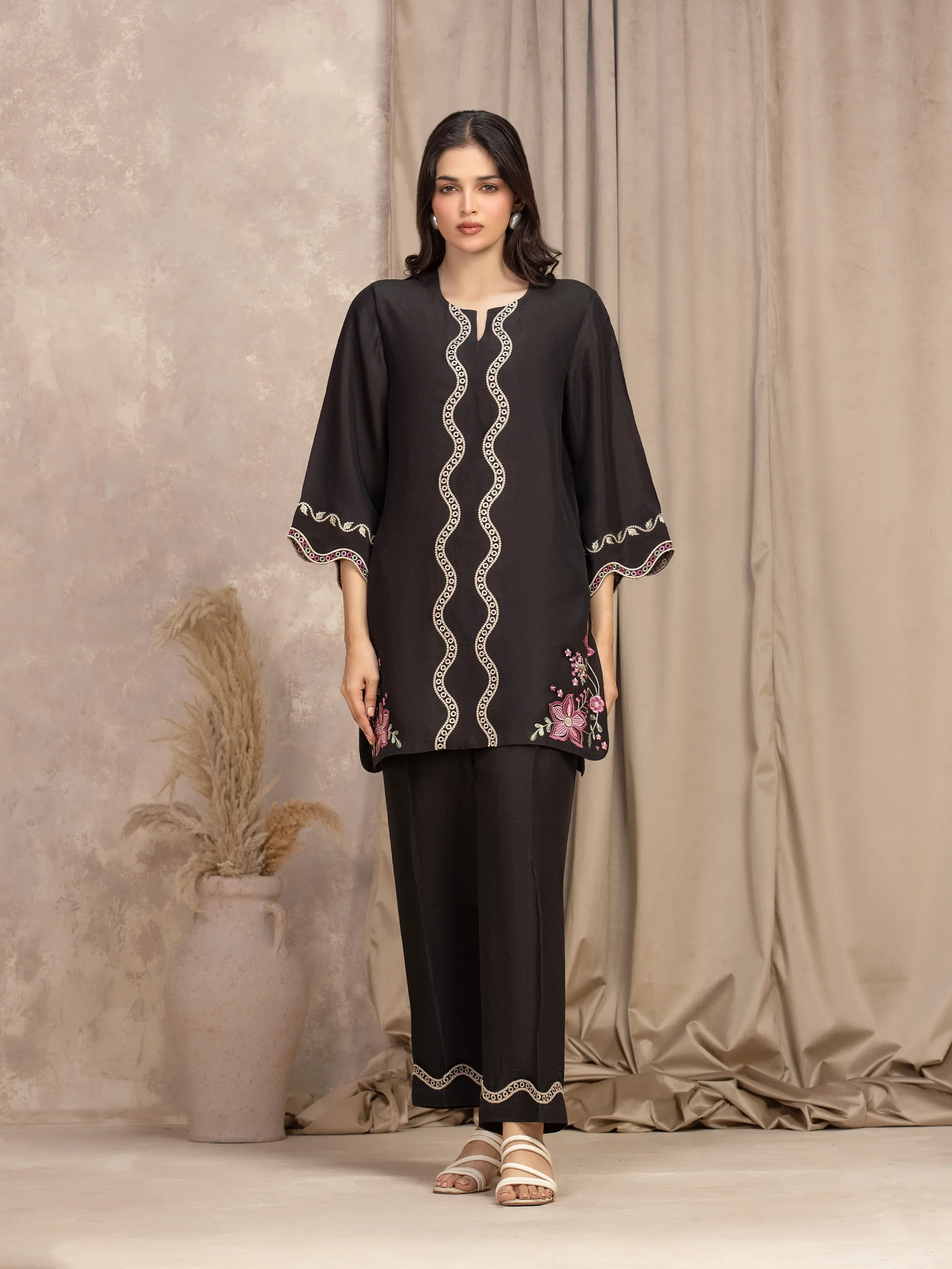 Pret Embroidered Viscose Co-Ord Set - EWTKED5-84066ST