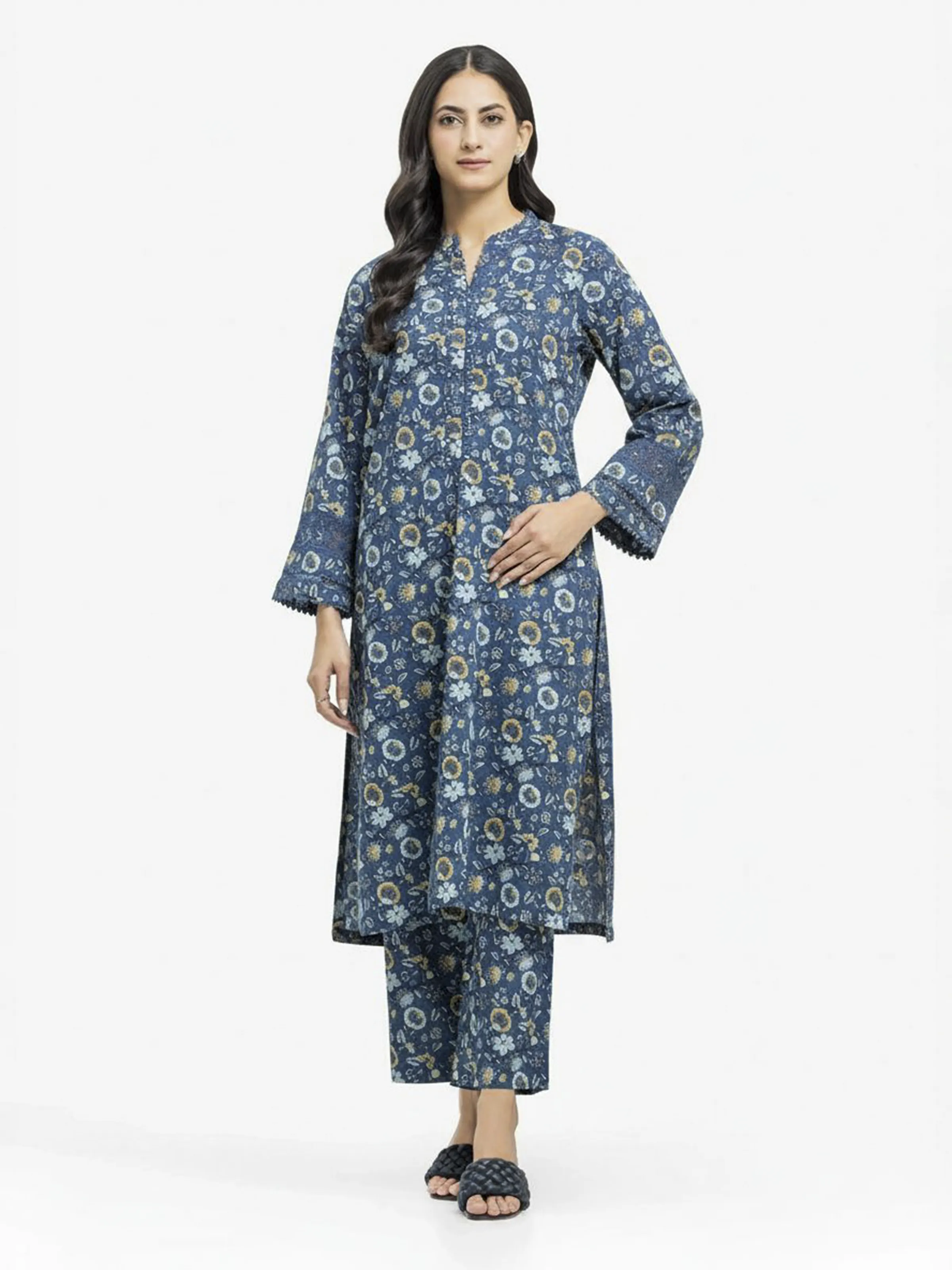 Pret Printed Khaddar Shirt Trouser - EWTKP24-81533ST
