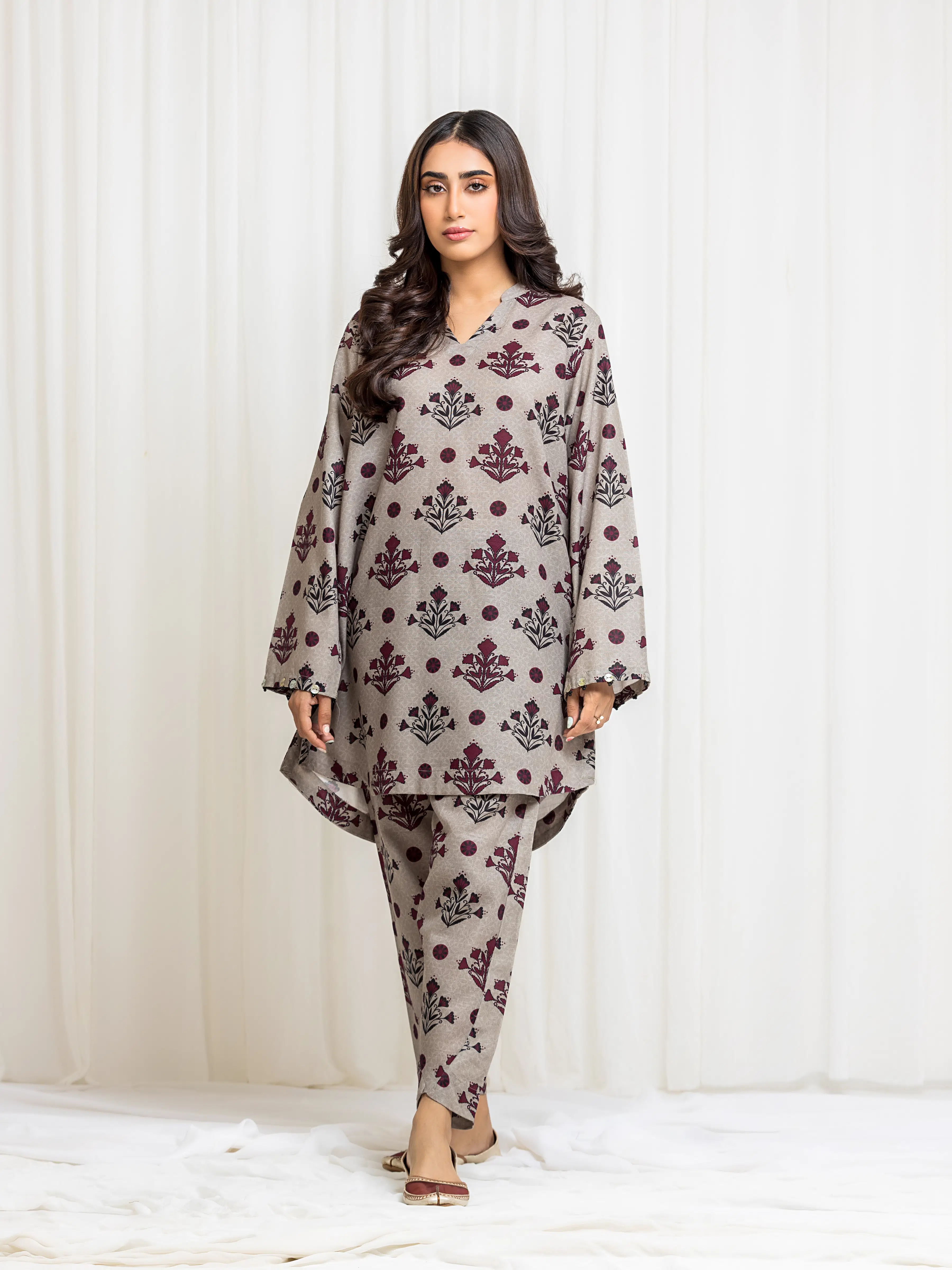 Pret Printed Khaddar Co-ord Set - EWTKP5-83011ST