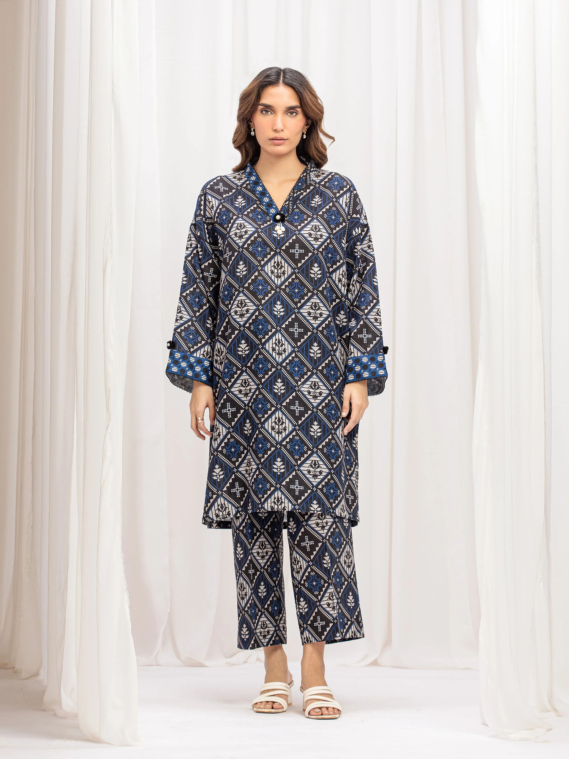 Pret Printed Khaddar Co-ord Set - EWTKP5-84030ST