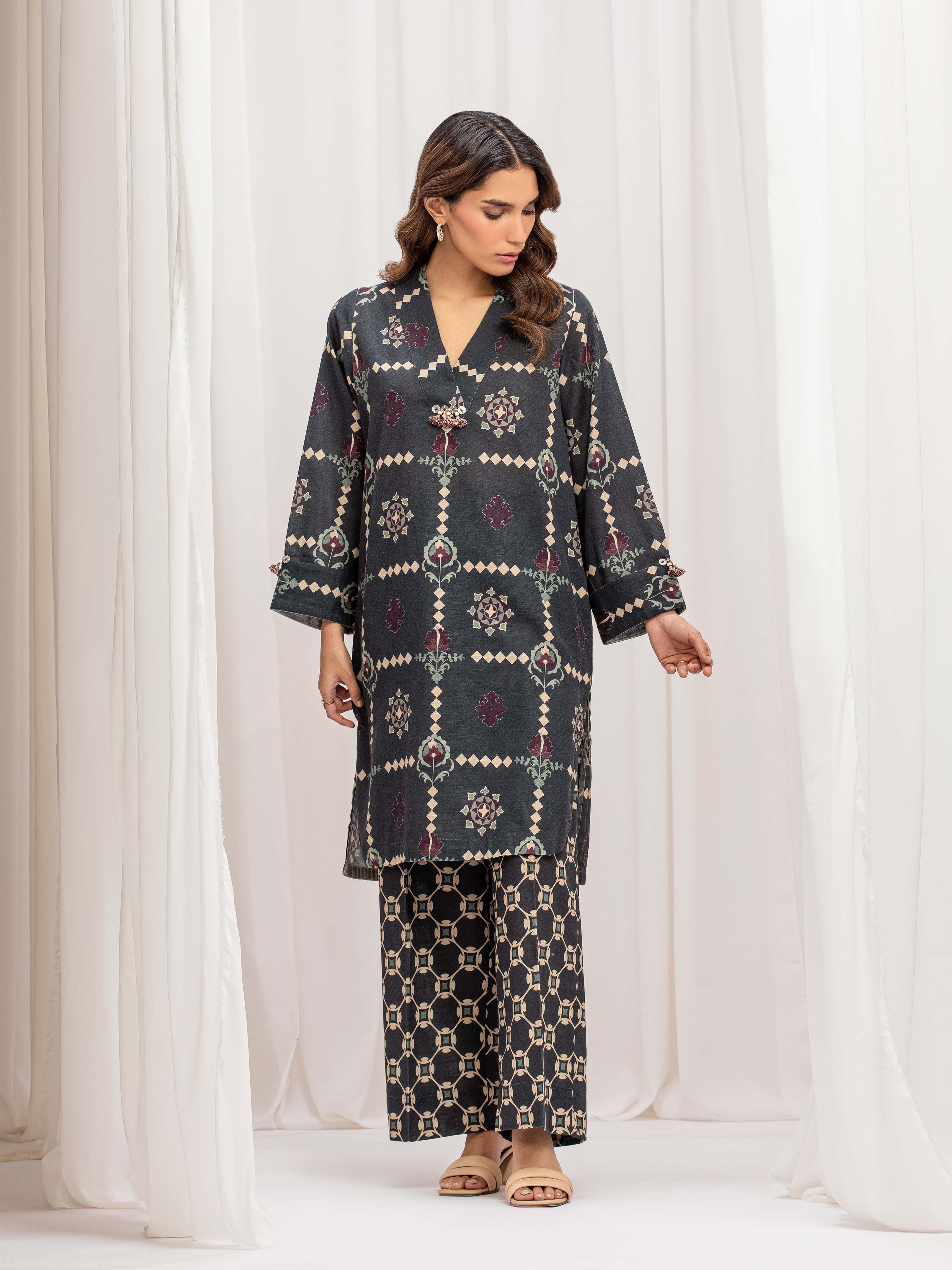Pret Printed Khaddar Co-Ord Set - EWTKP5-84042ST