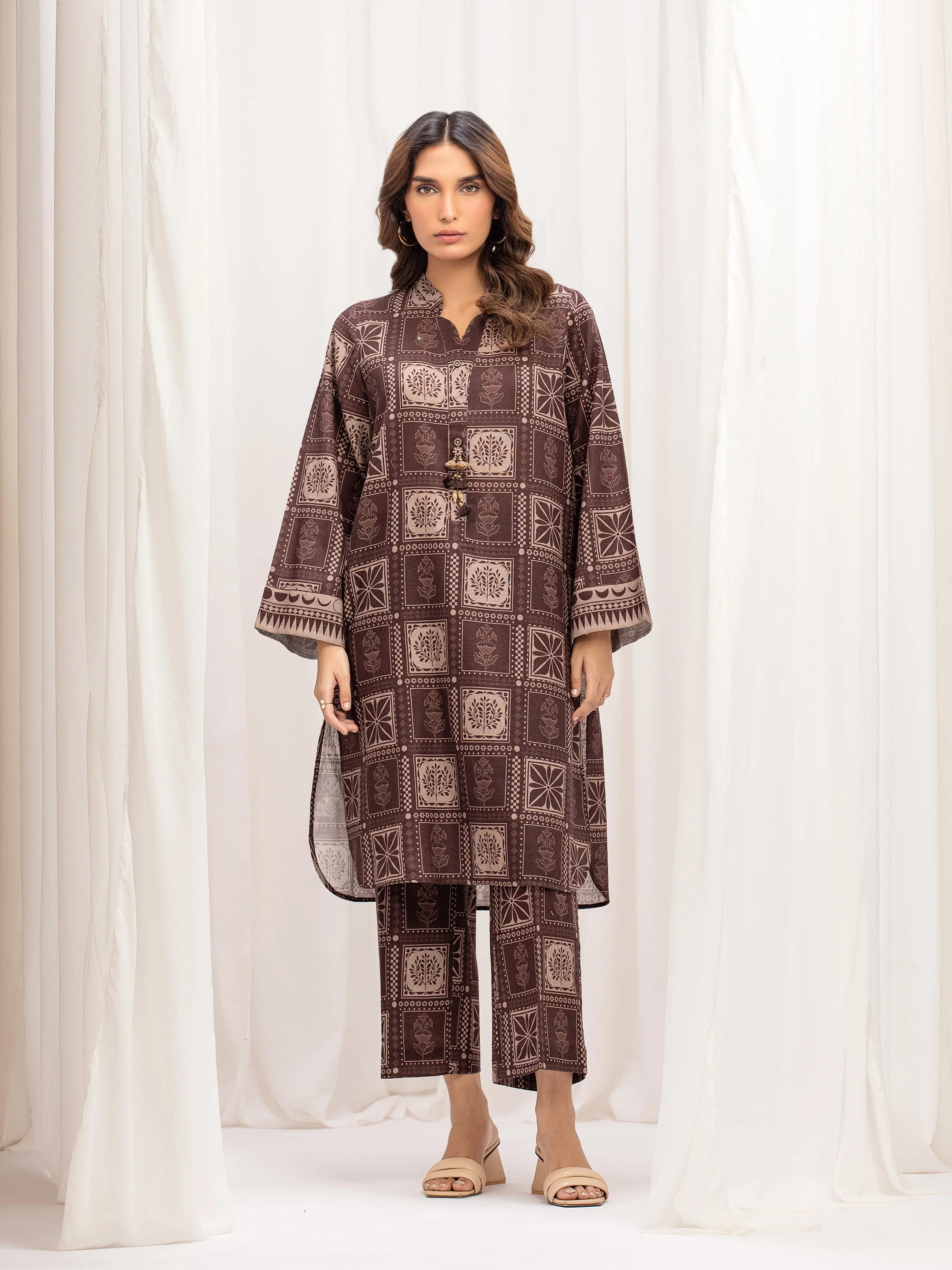 Pret Printed Khaddar Co-ord Set - EWTKP5-84093ST