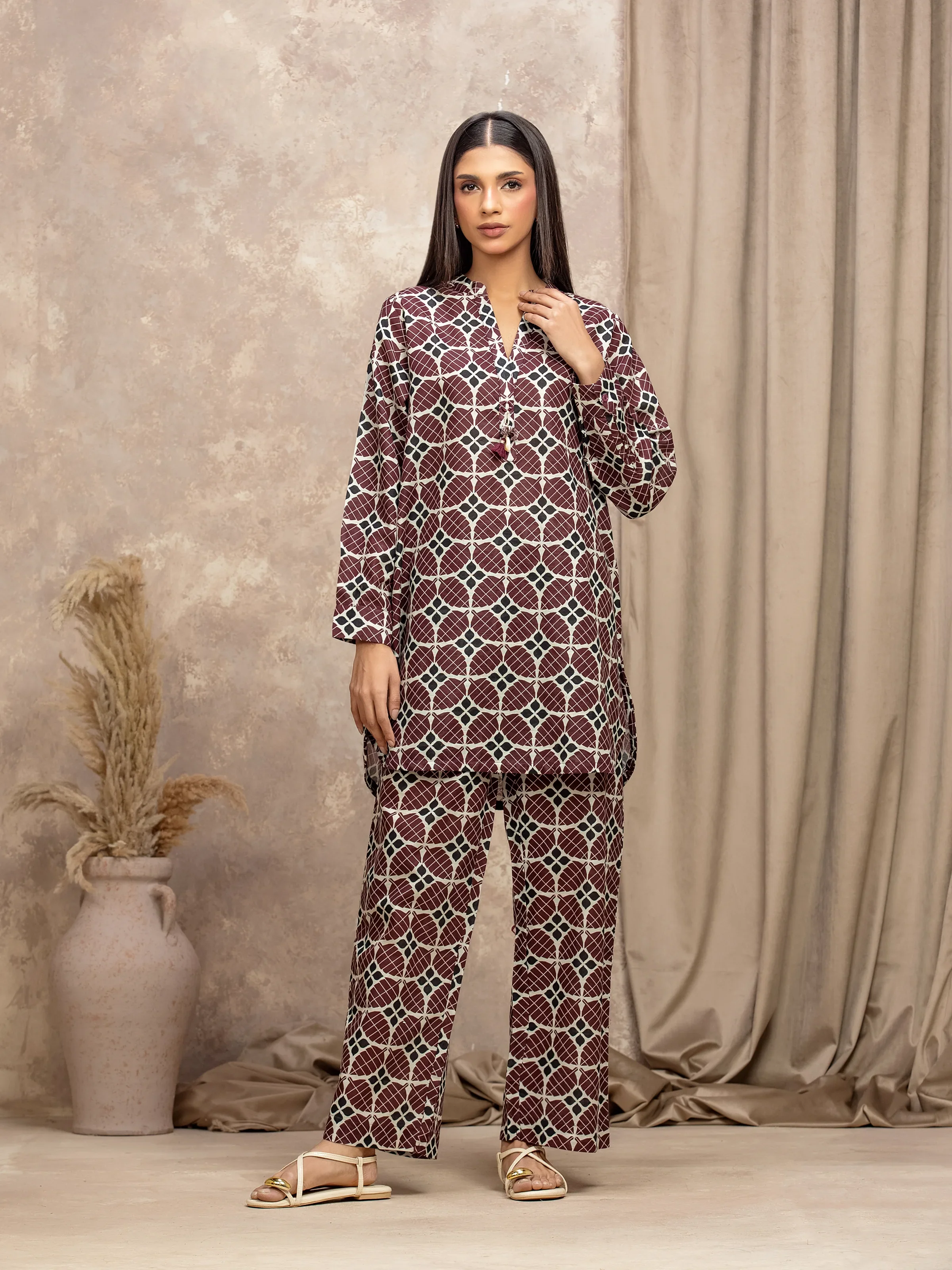 Pret Printed Khaddar Co-ord Set - EWTKP5-84101ST