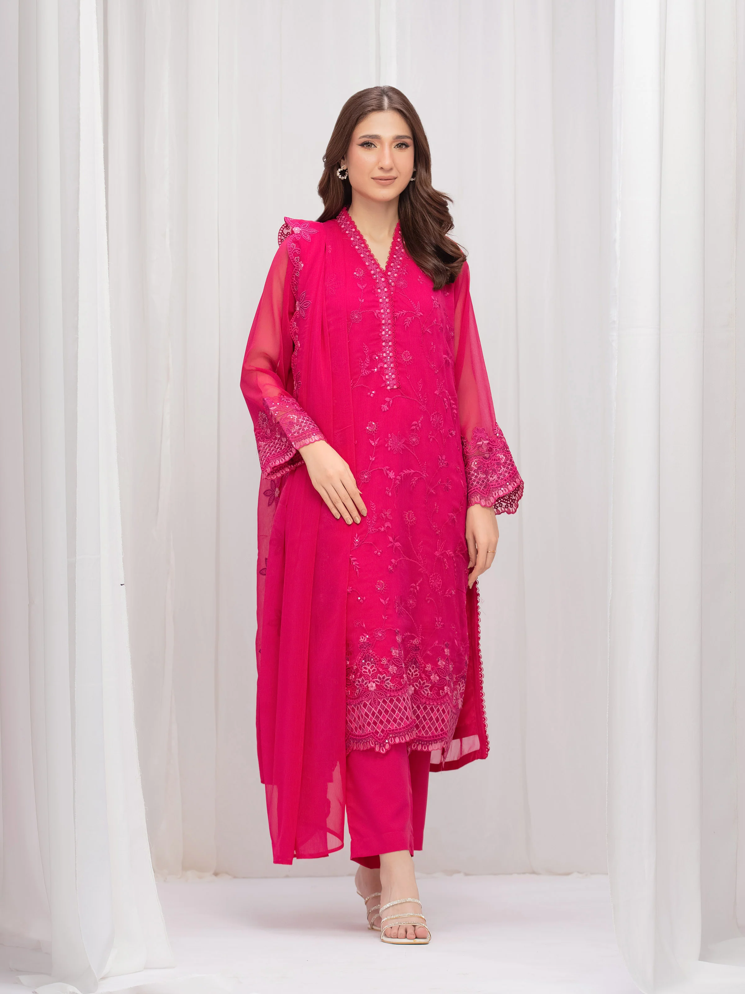 Pret Embroidered Chiffon Suit - EWTPLE5-00050-3P