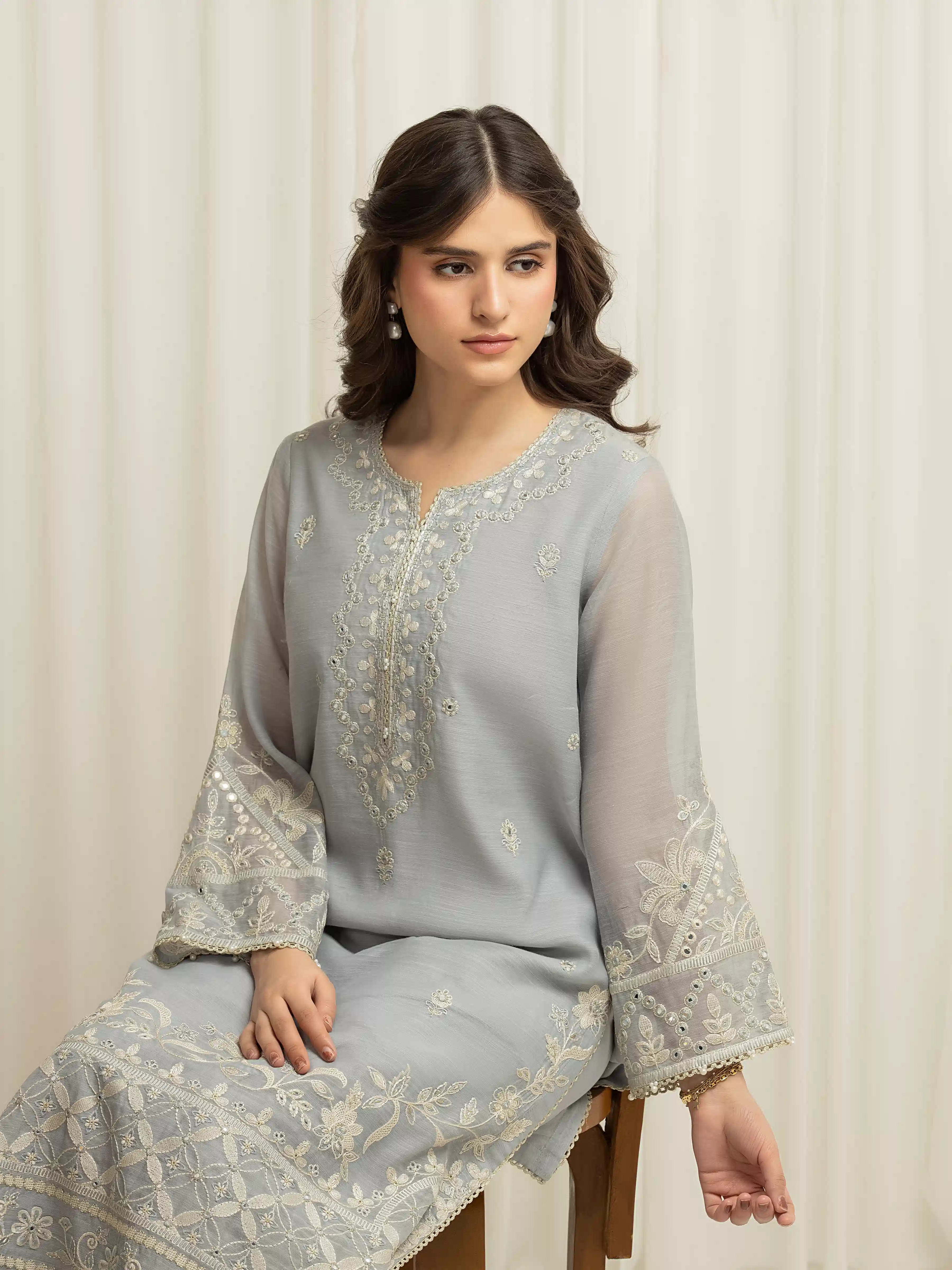 Pret Embroidered Chanderi Suit - EWTKED5-84107-3P - Image 3