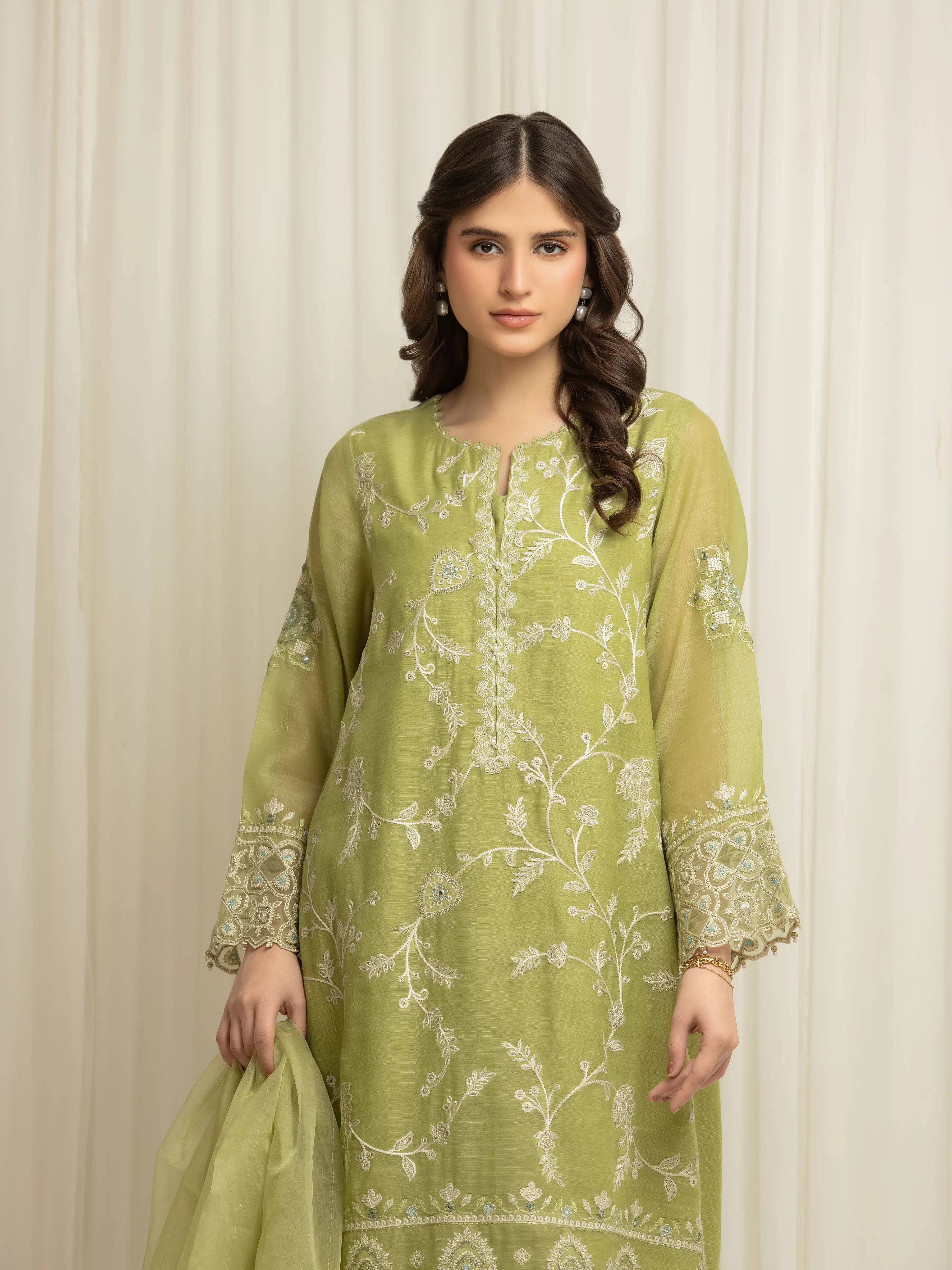 Pret Embroidered Chanderi Suit - EWTKED5-84108-3P - Image 2
