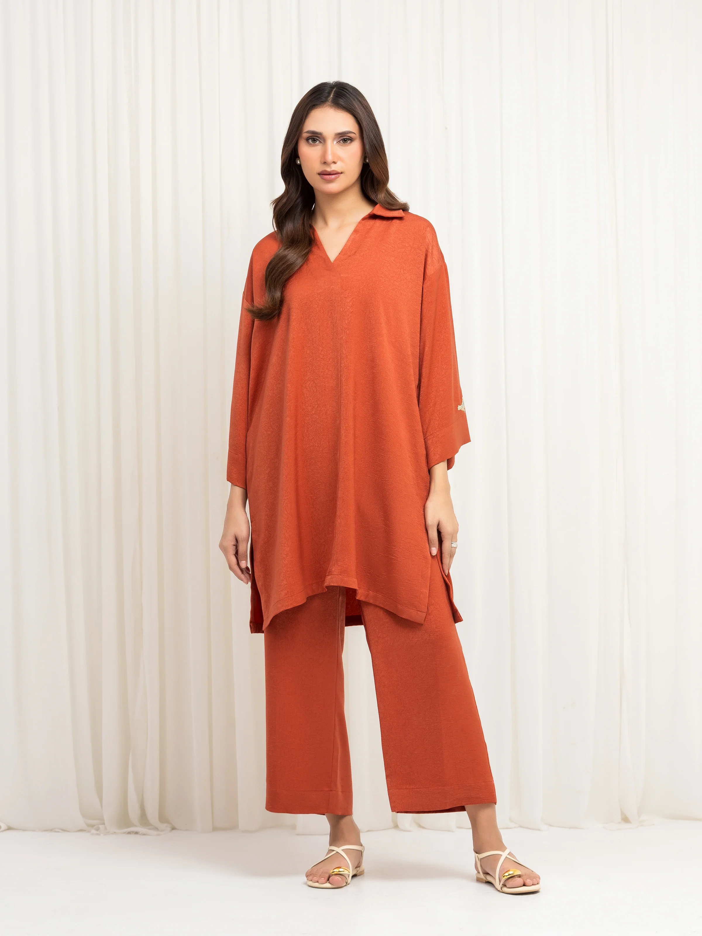 Pret Embroidered Polyester Co-Ord Set - EWTKED6-86091ST