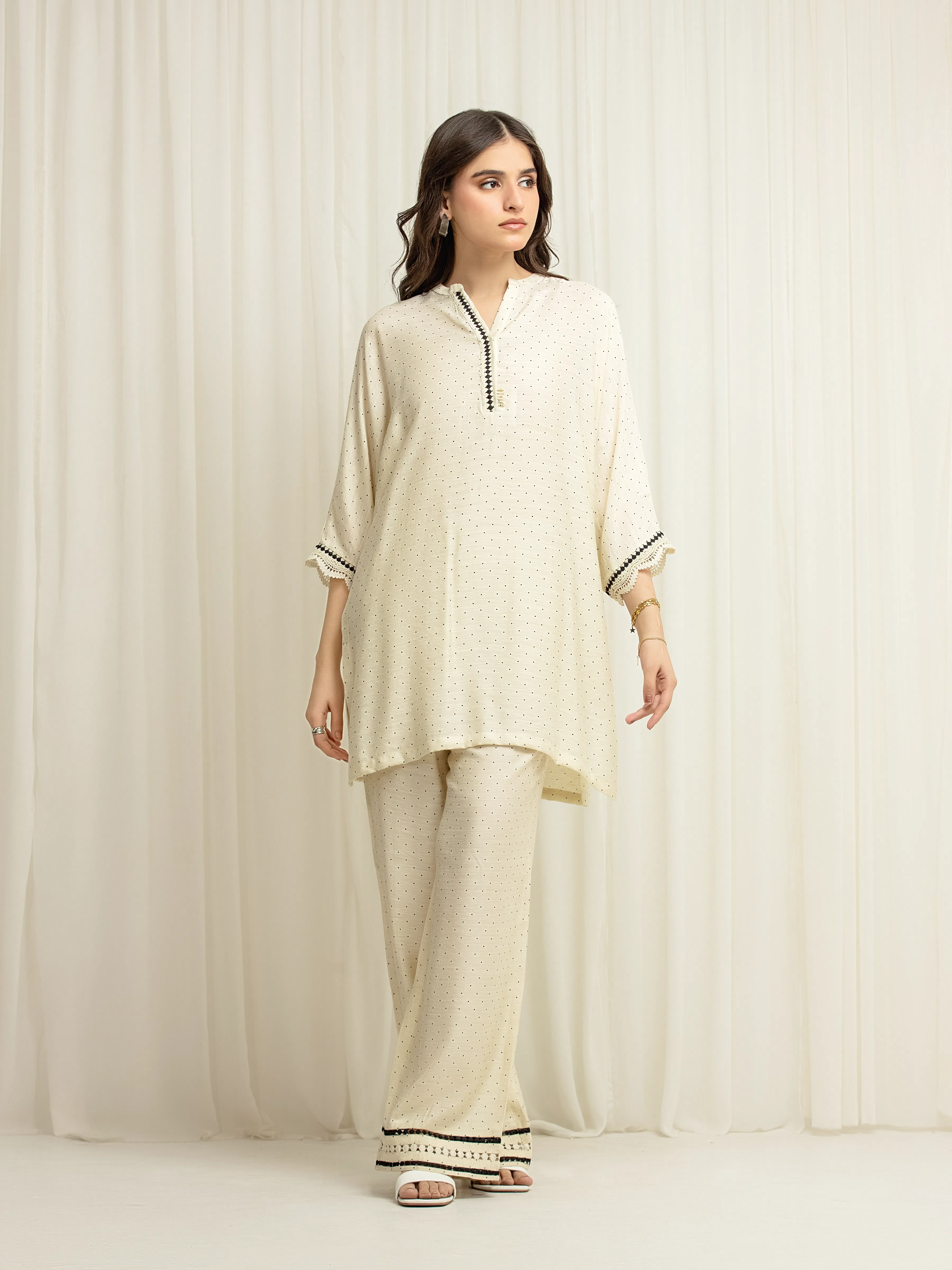 Pret Printed Linen Shirt Trouser - EWTKP6-86143ST