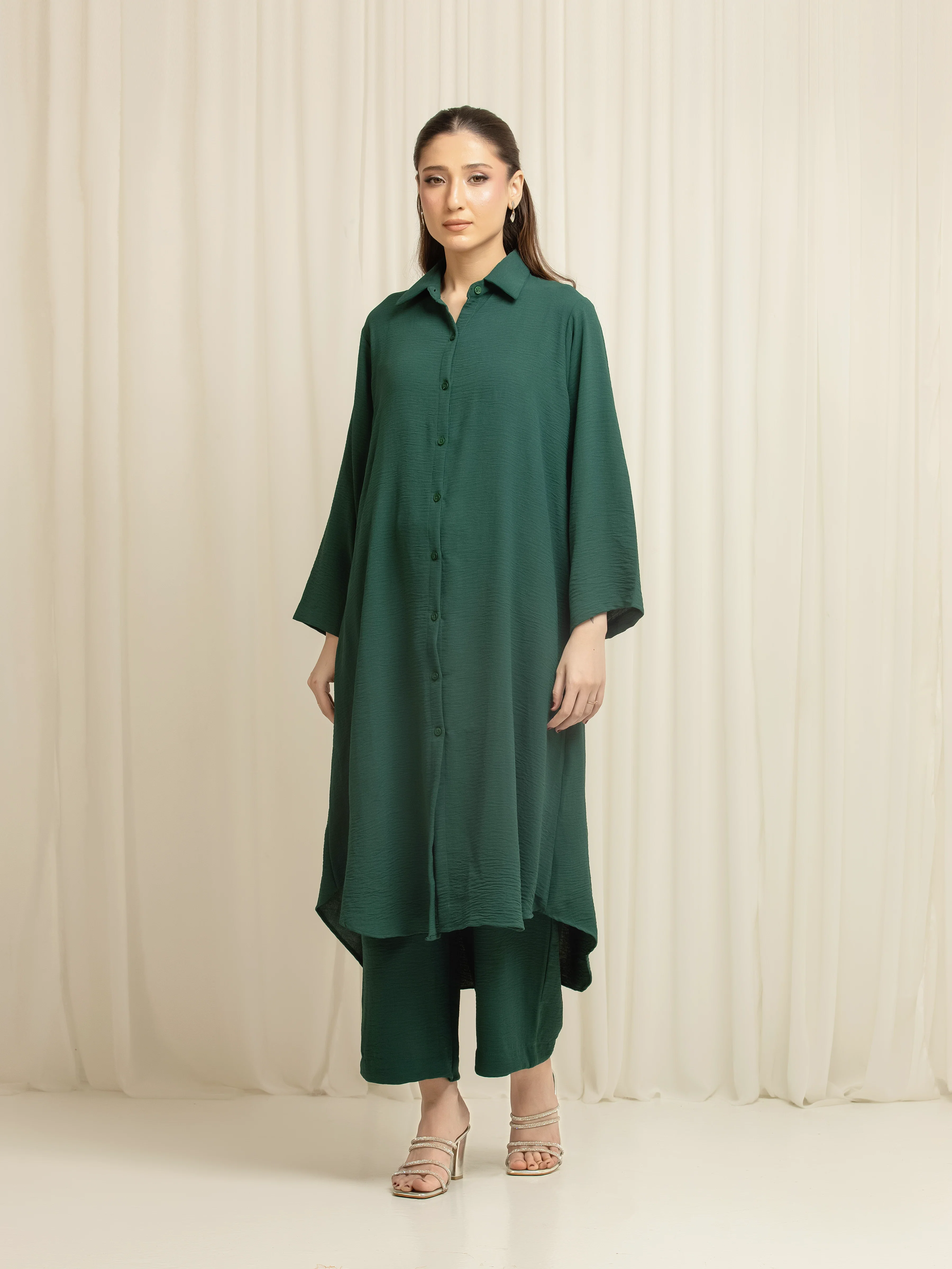 Pret Solid Crepe Polyester Co-Ord Set - EWTKS6-86114ST