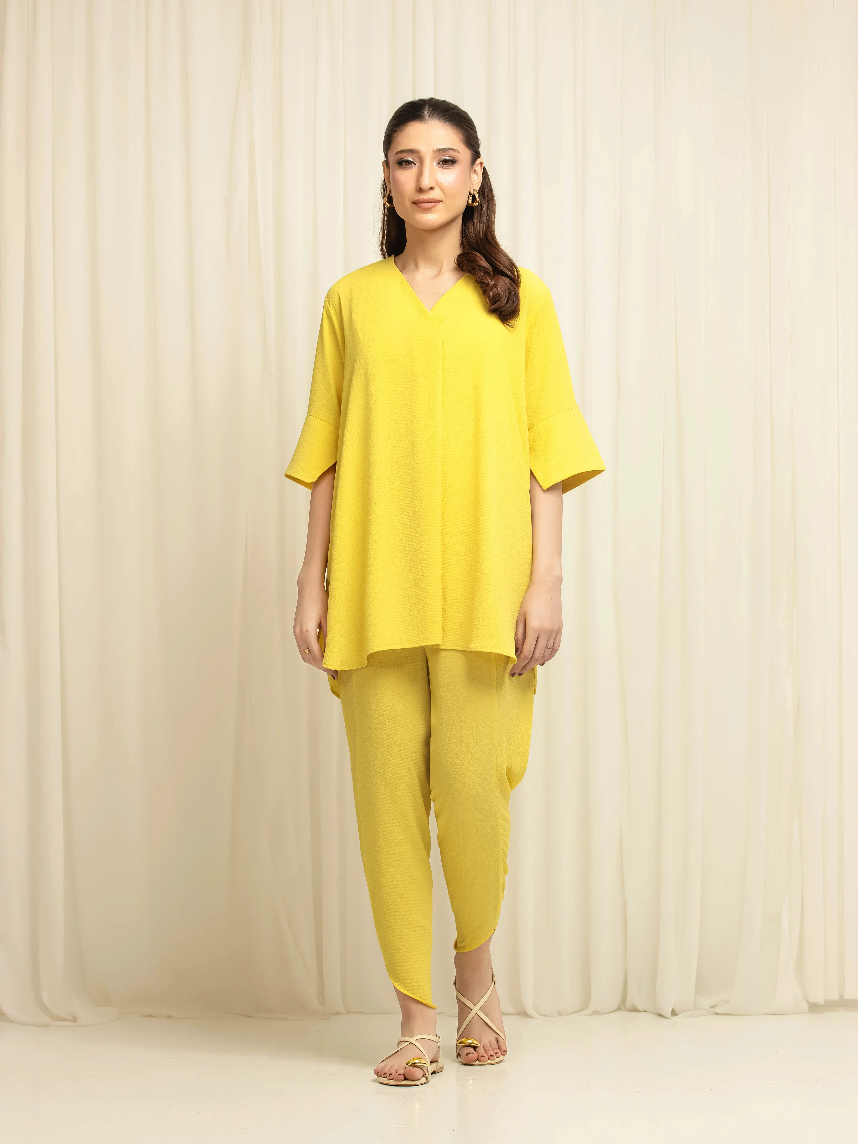 Pret Solid Crepe Chiffon Co-Ord Set - EWTKS6-86105ST