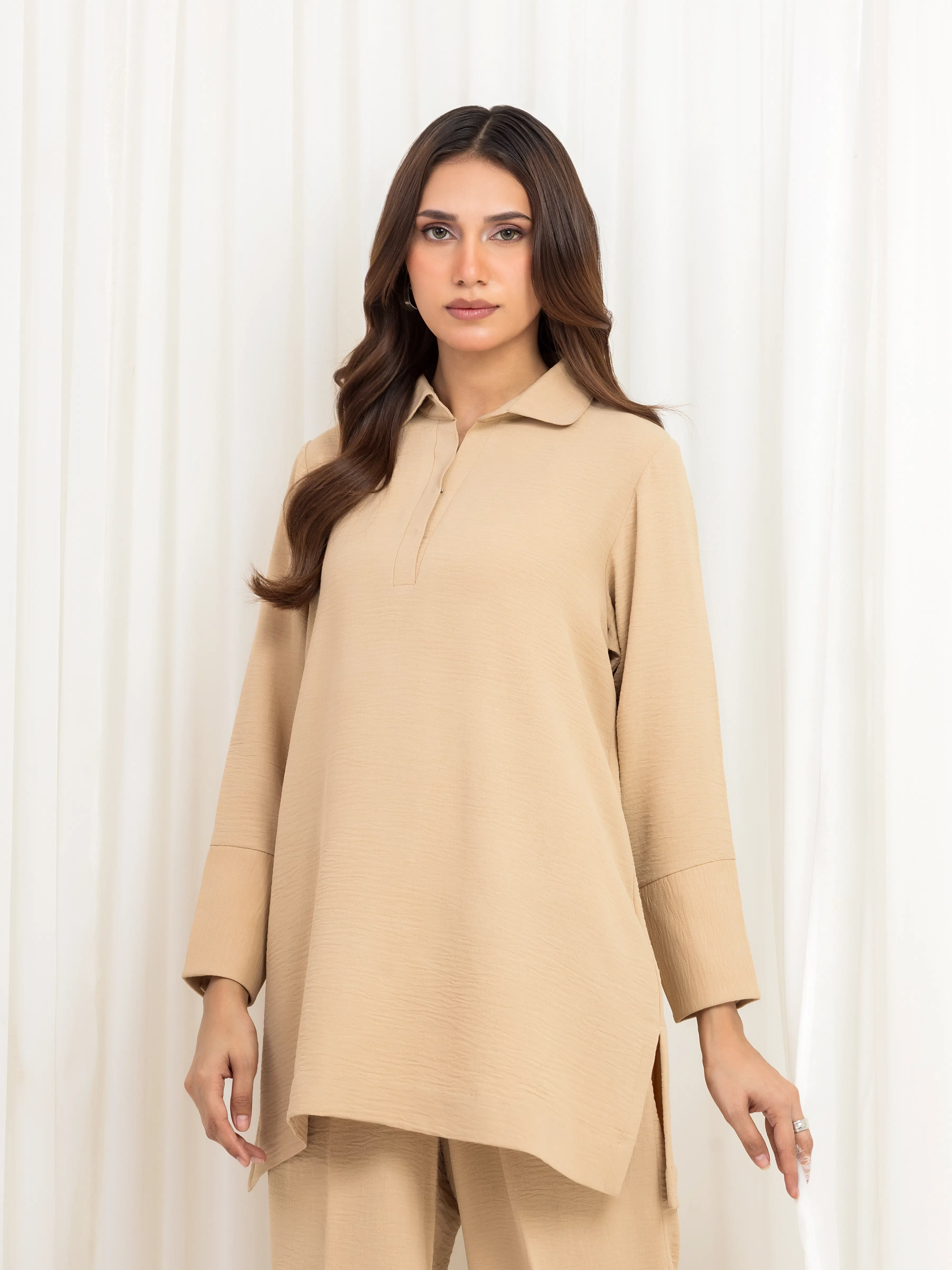 Pret Solid Crepe Polyester Co-Ord Set - EWTKS6-86111ST - Image 2