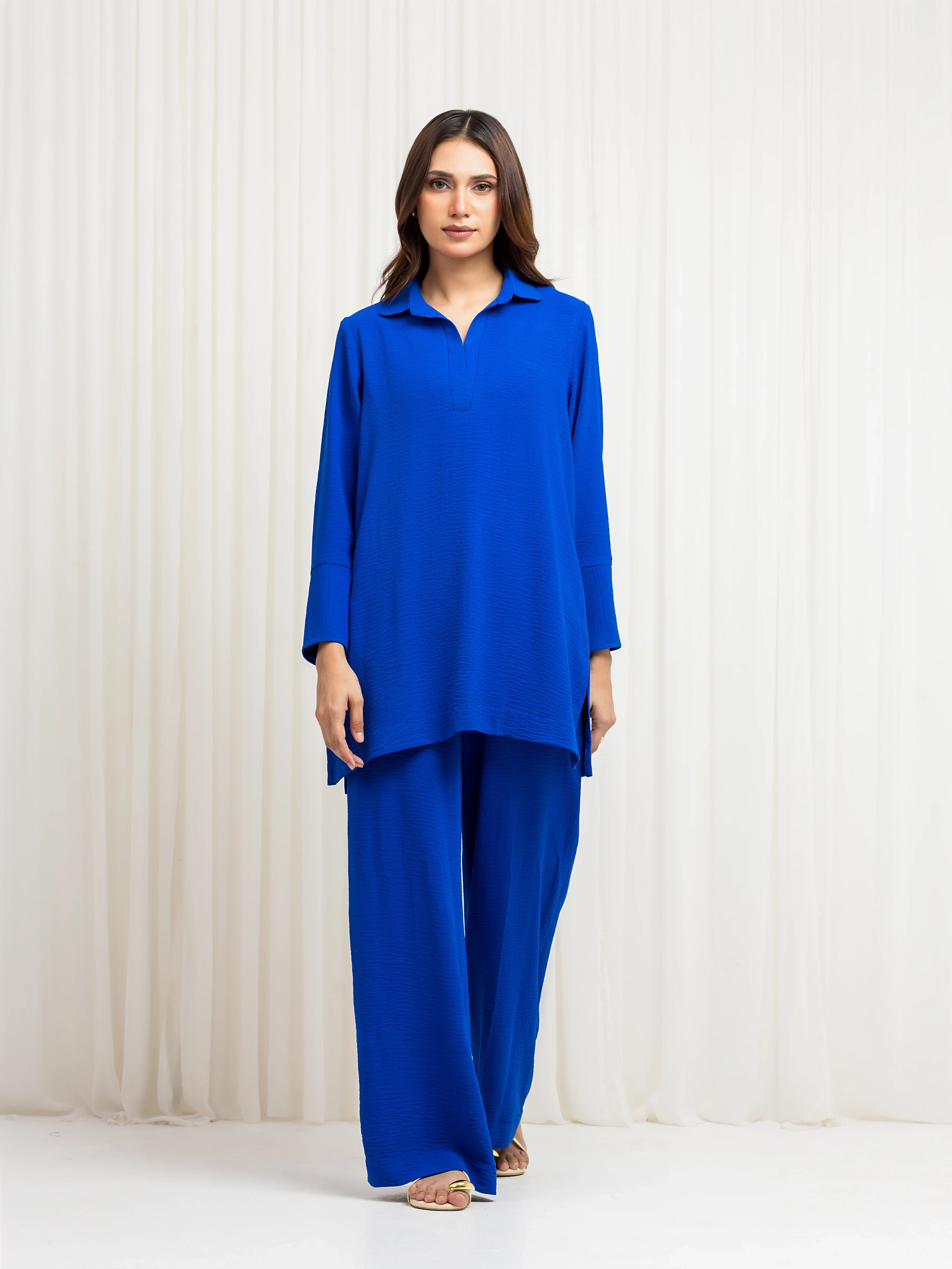 Pret Solid Crepe Polyester Co-Ord Set - EWTKS6-86115ST