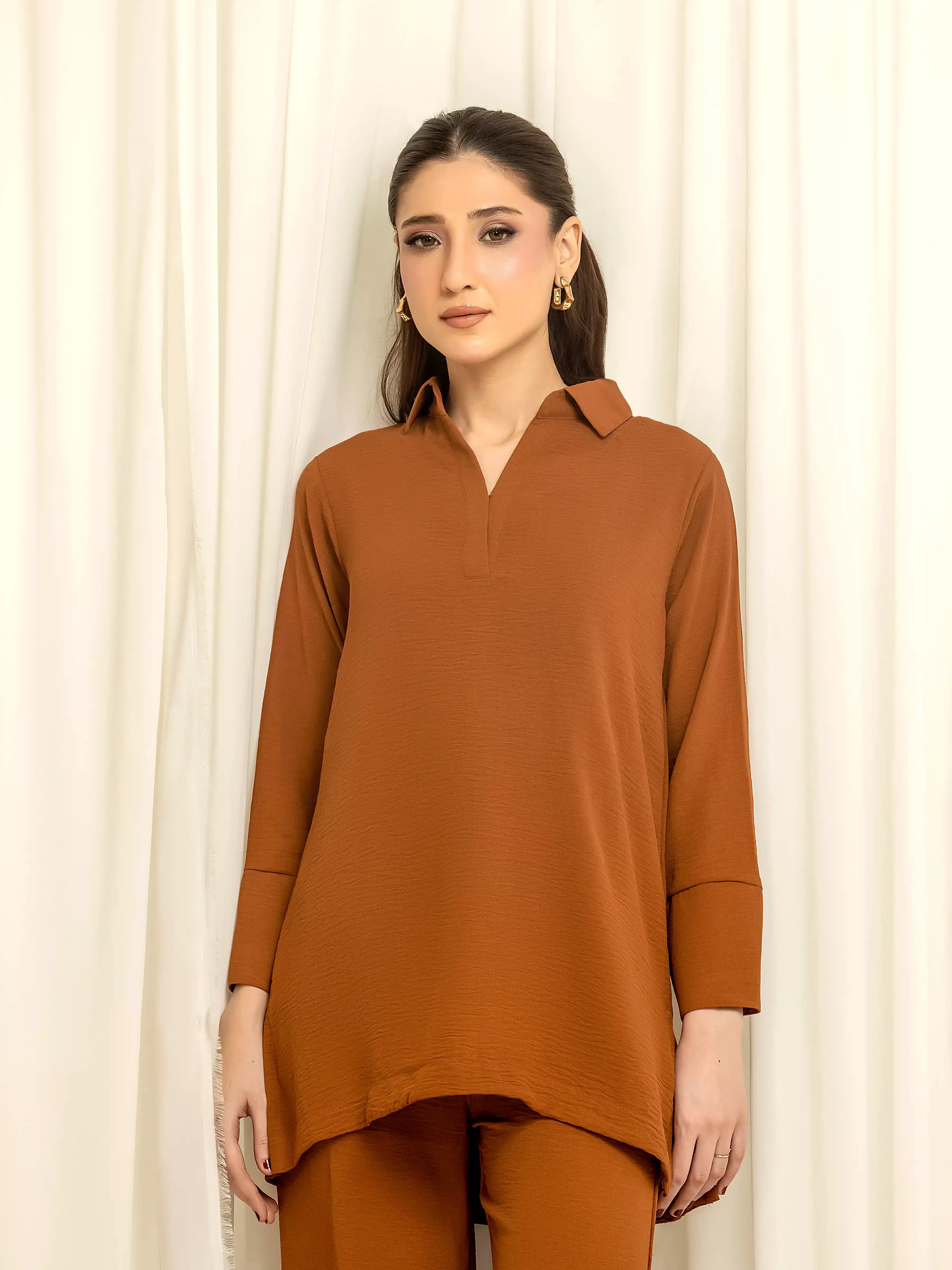 Pret Solid Crepe Polyester Co-Ord Set - EWTKS6-86117ST - Image 2