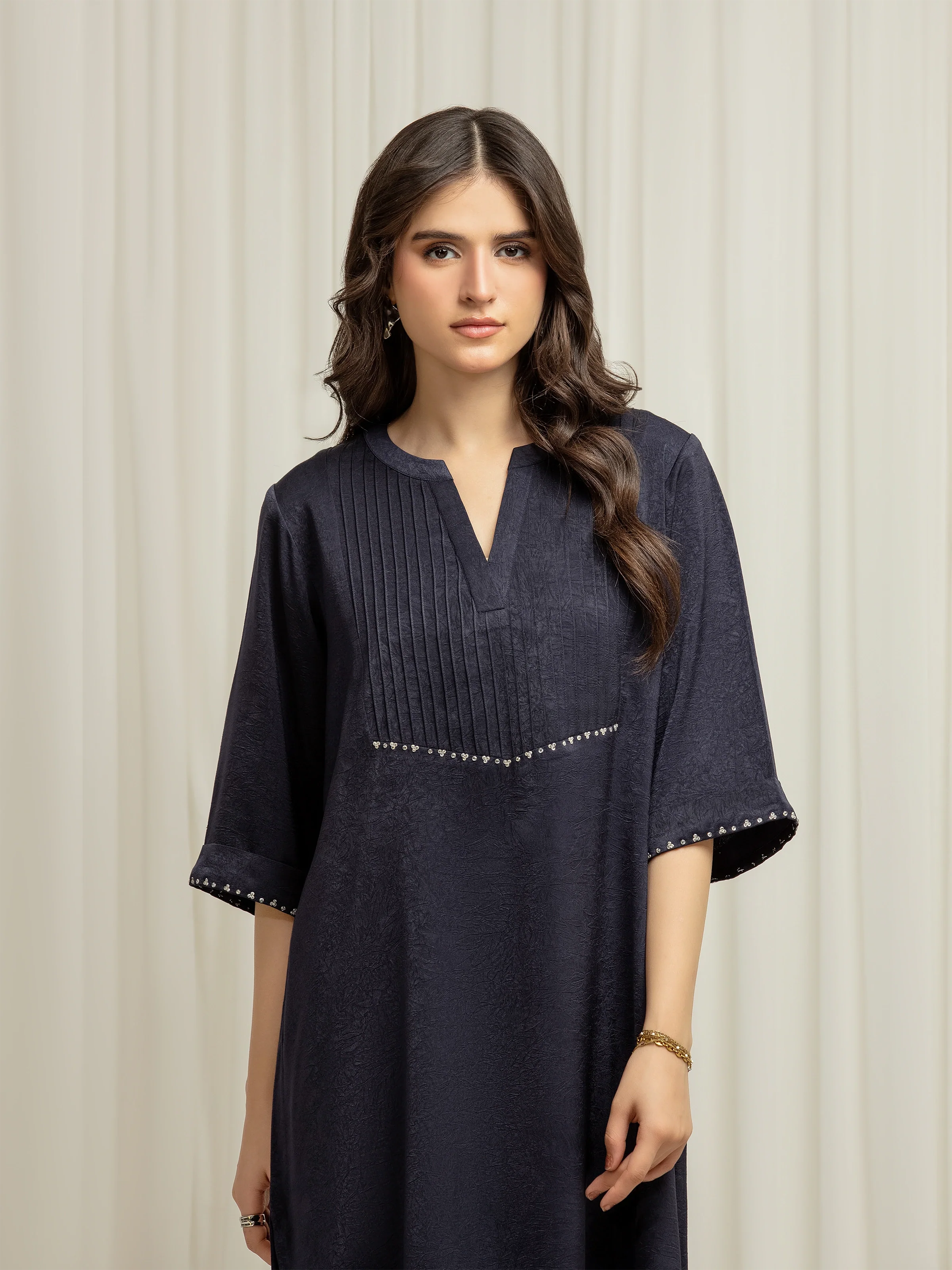 Pret Solid Crepe Polyester Co-Ord Set - EWTKS6-86093ST - Image 2