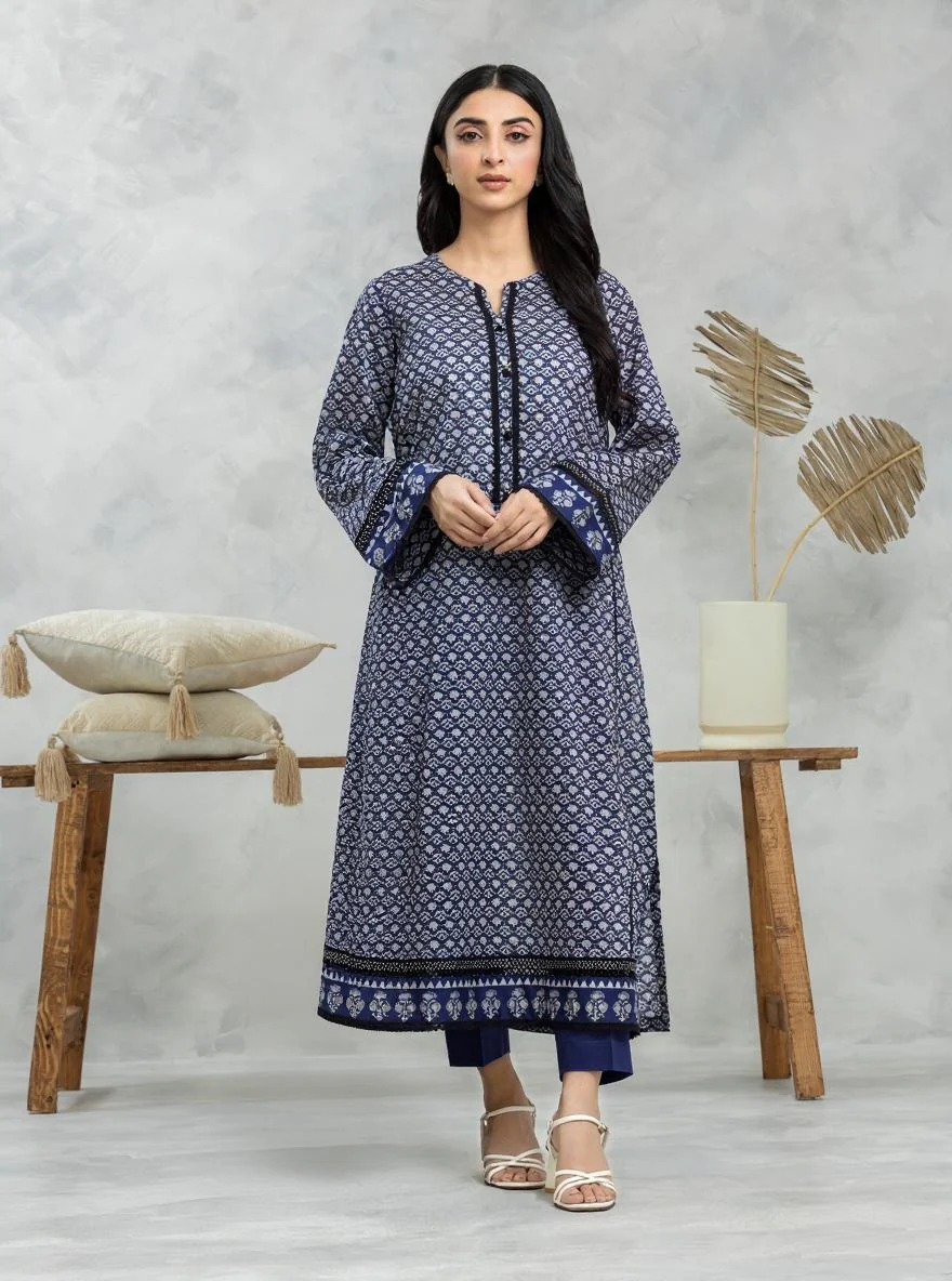 Unstitched Printed Cambric Shirt - EWU24A2-28086S
