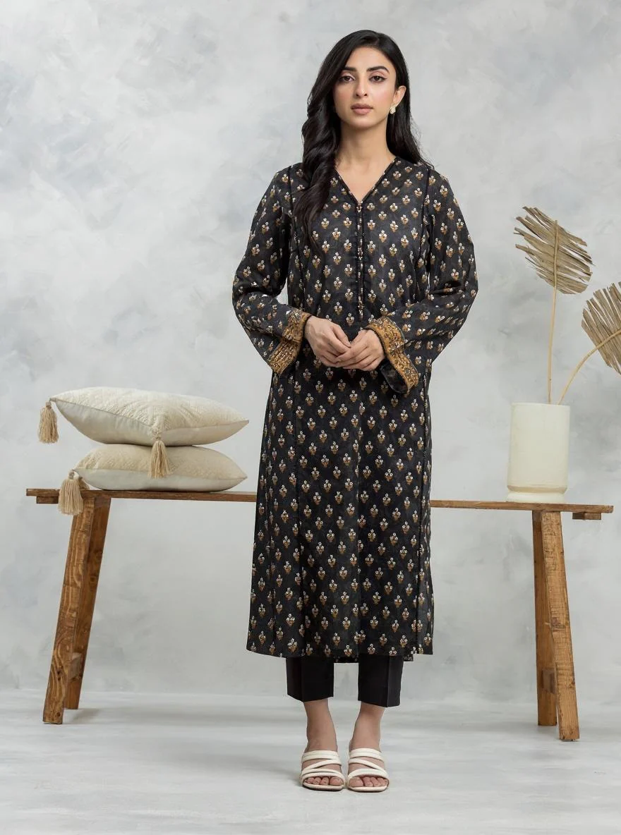 Unstitched Printed Lawn Shirt Trouser - EWU24A1-29482ST