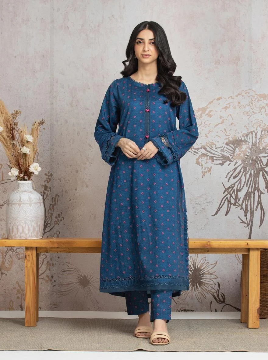 Unstitched Printed Cambric Shirt - EWU24M2-005S