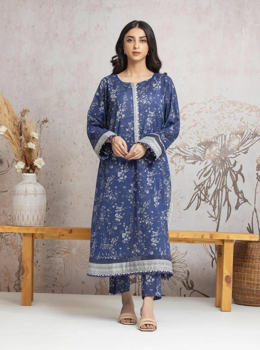 Unstitched Printed Cambric Shirt - EWU24M2-019S