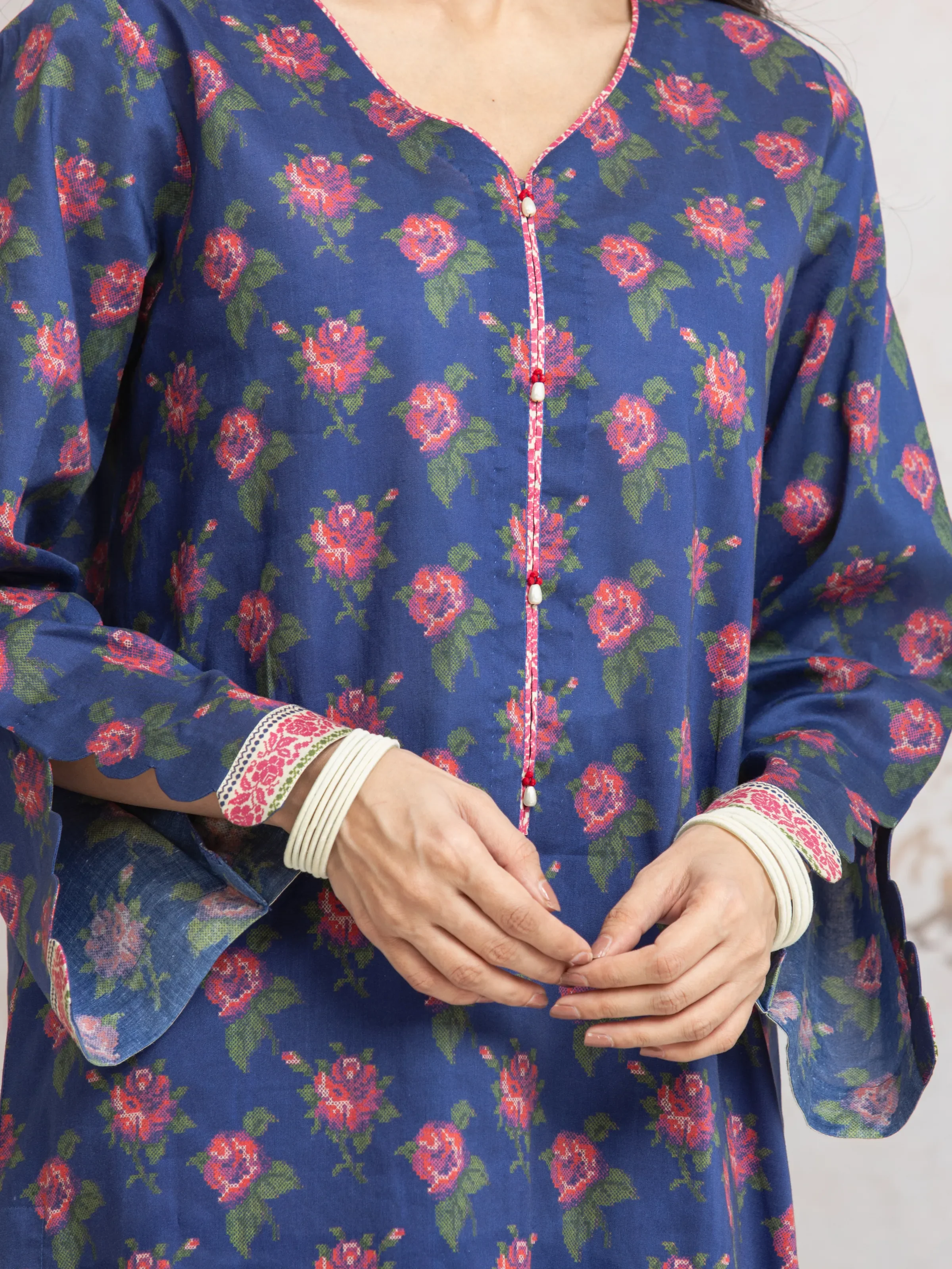 Unstitched Printed Cambric Shirt Trouser - EWU24M2-023ST - Image 2