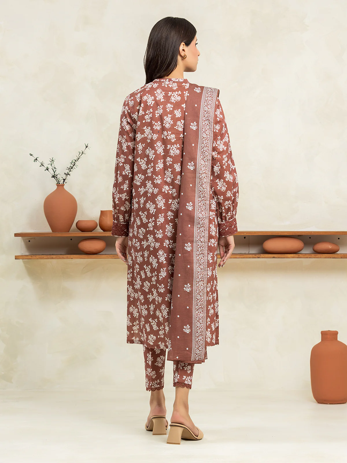 Unstitched Printed Cambric Shirt Trouser - EWU24A2-29025ST - Image 5